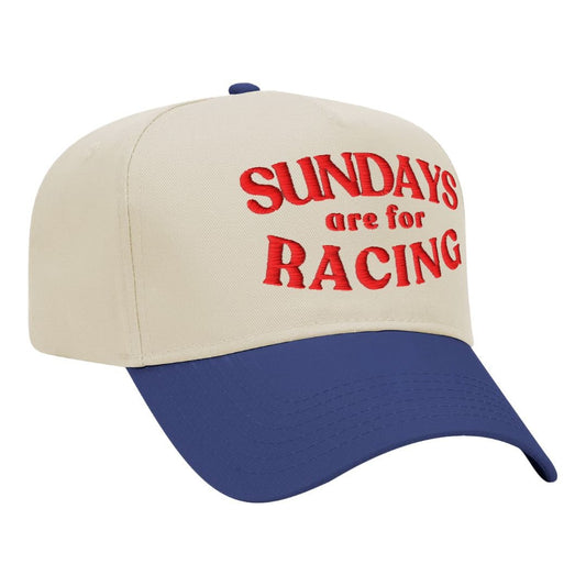 Sundays Are For Racing | 3D Puff Embroidered Baseball Cap