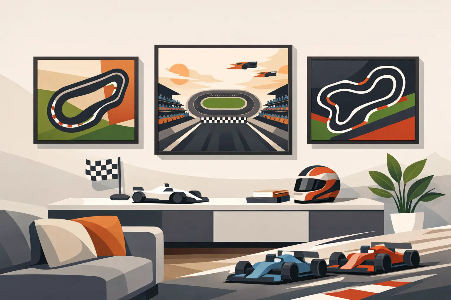 Track Inspired Wall Art for Race Fans