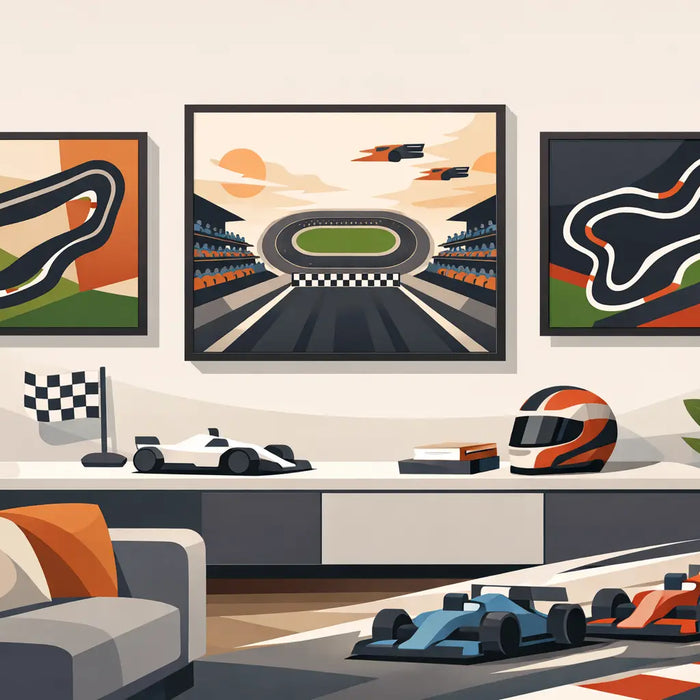 Track Inspired Wall Art for Race Fans