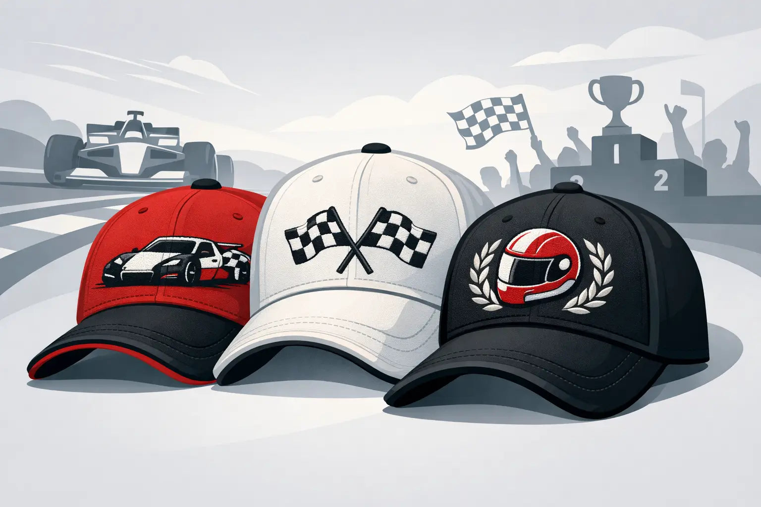 Embroidered Racing Hats That Fans Actually Wear
