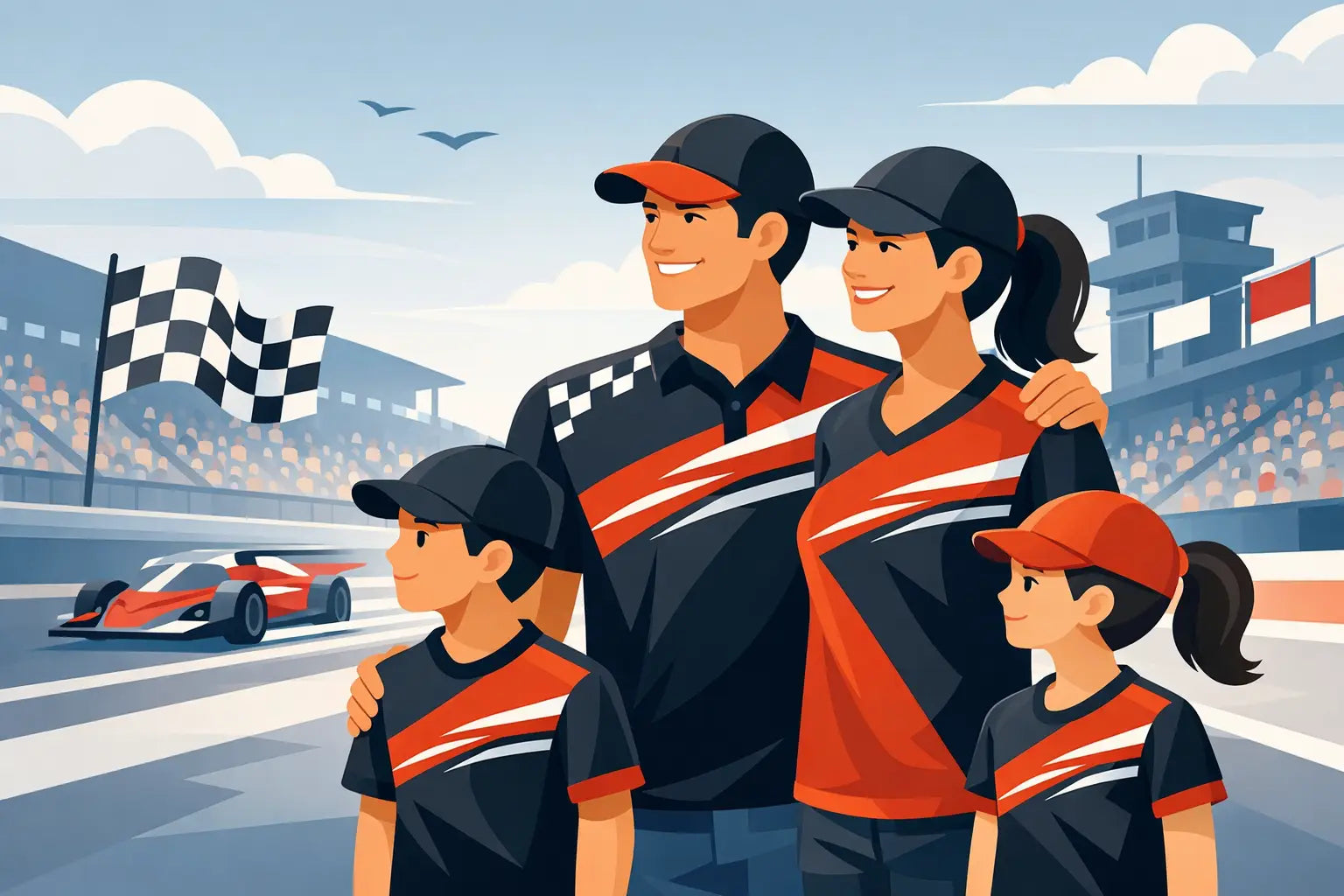 Matching Racing Family Shirts That Feel Race-Day Ready