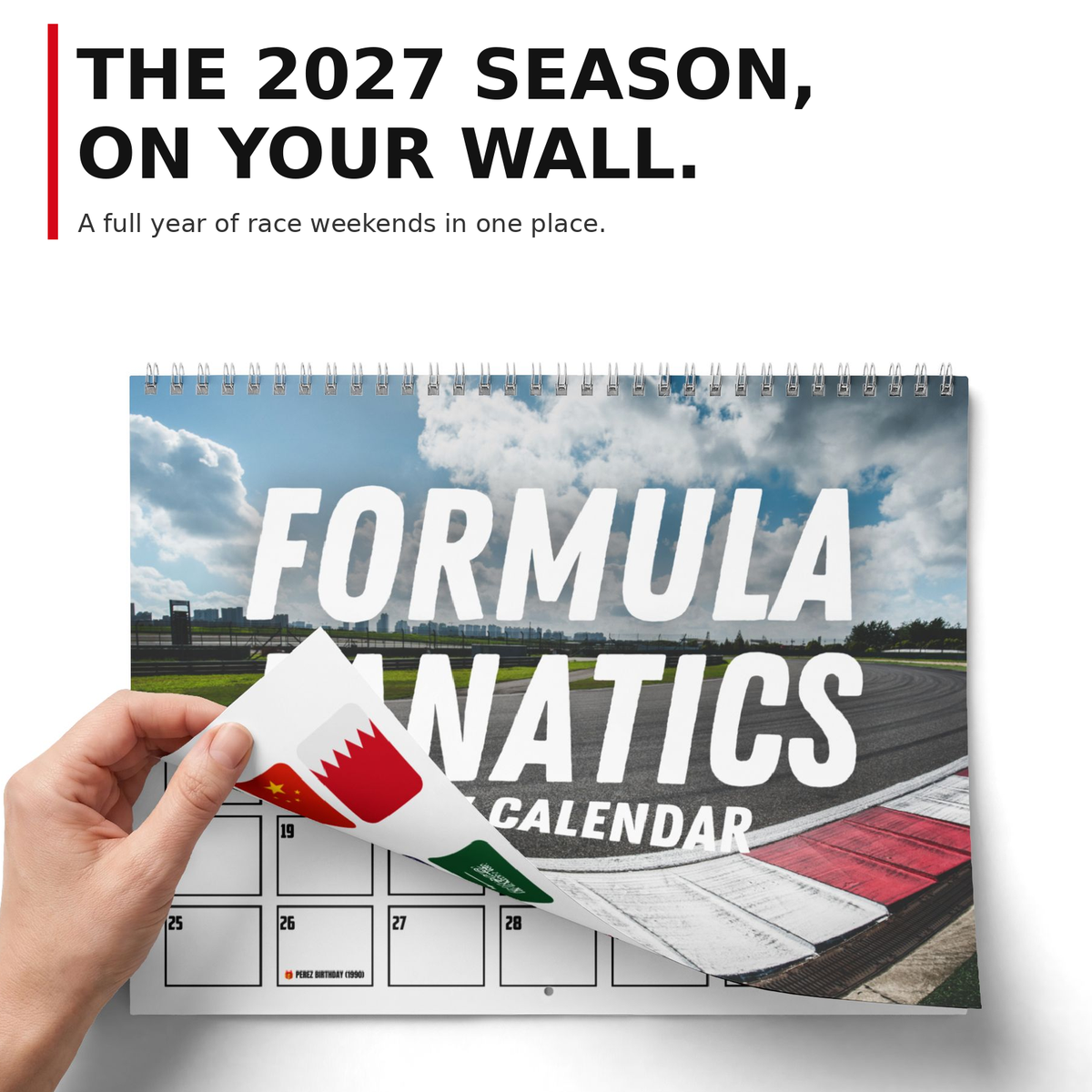 2027 Formula Fanatics Race Schedule | Wall Calendars