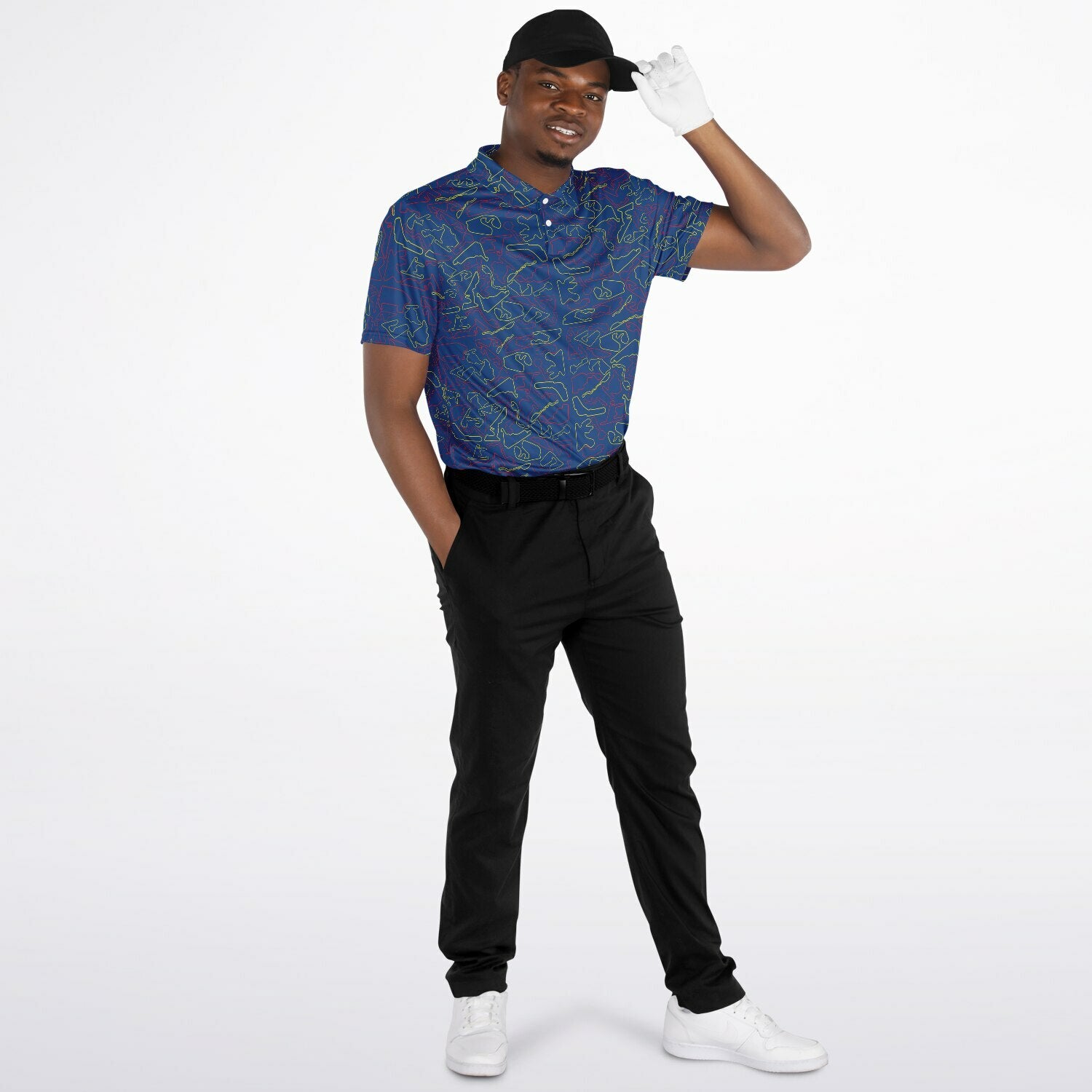 Circuits Classic Men's Polo T-Shirt - Blue, Red, & Yellow