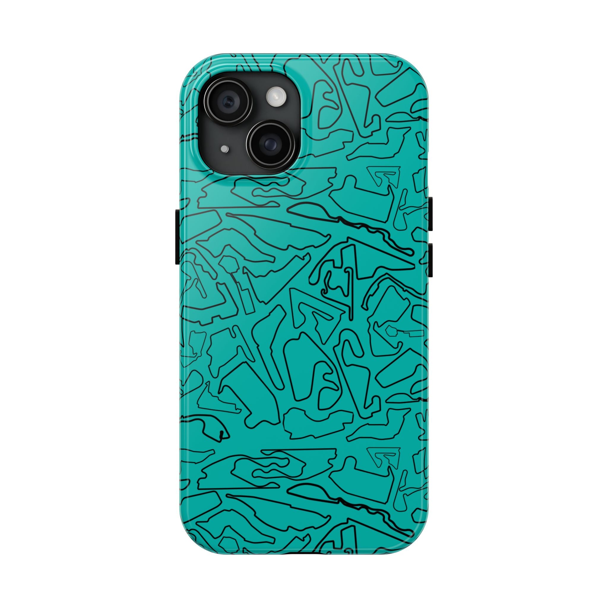 Tracks & Texts | Teal & Black | Phone Case for Tough Protection