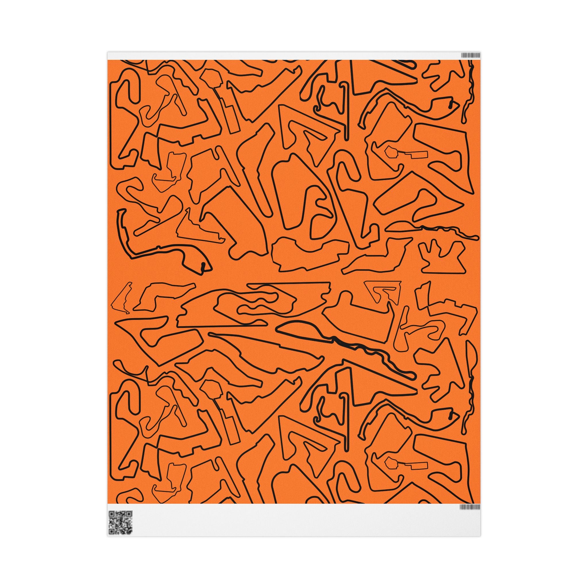 Track Wraps - Orange/Black - Wrapping Paper