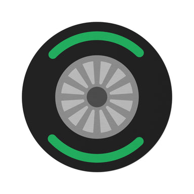 Racing Tire Intermediate Compound Round Rug - FormulaFanatics
