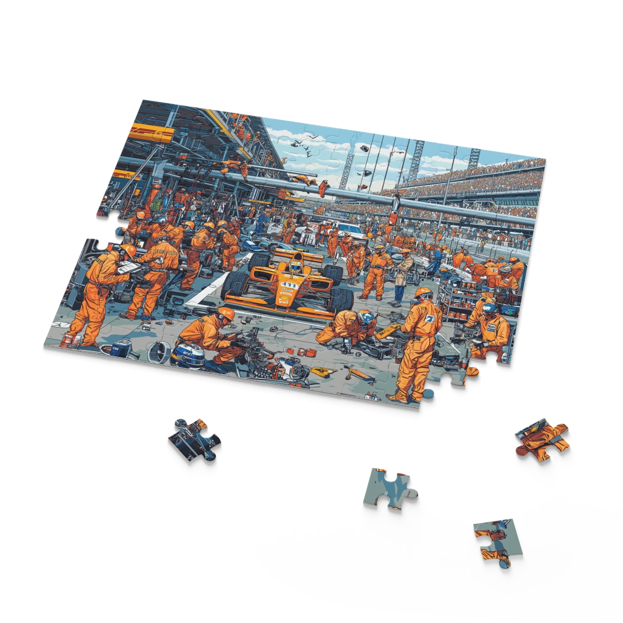 In the Pits Racing Puzzle (120, 252, 500-Piece)