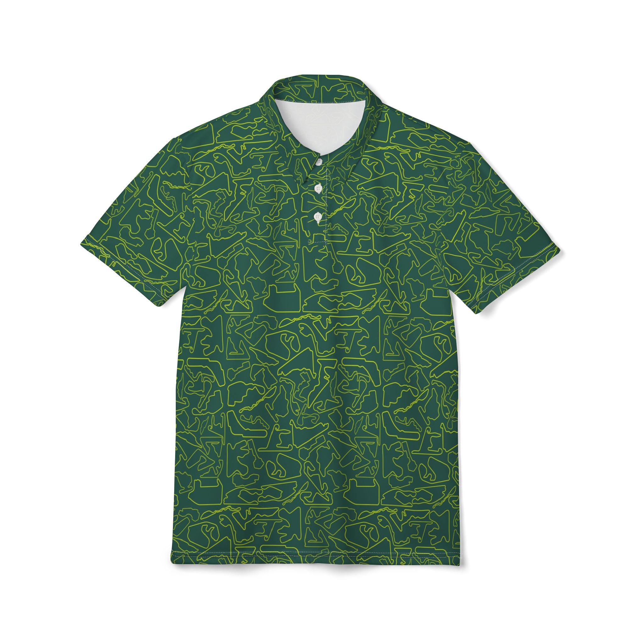 Tracks & Tees Polo Shirt | Green & Yellow