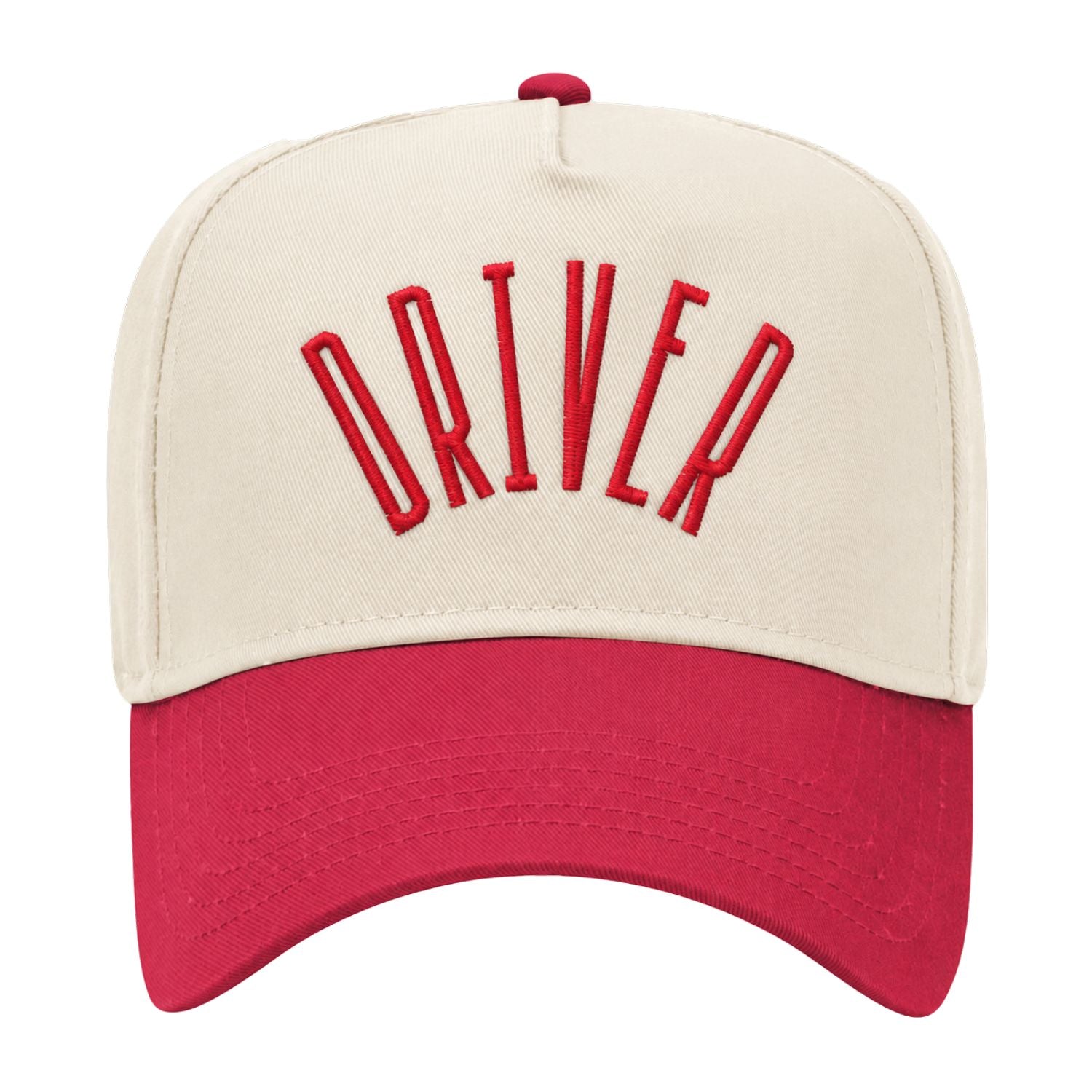 Driver Embroidered Snapback Hat - Red