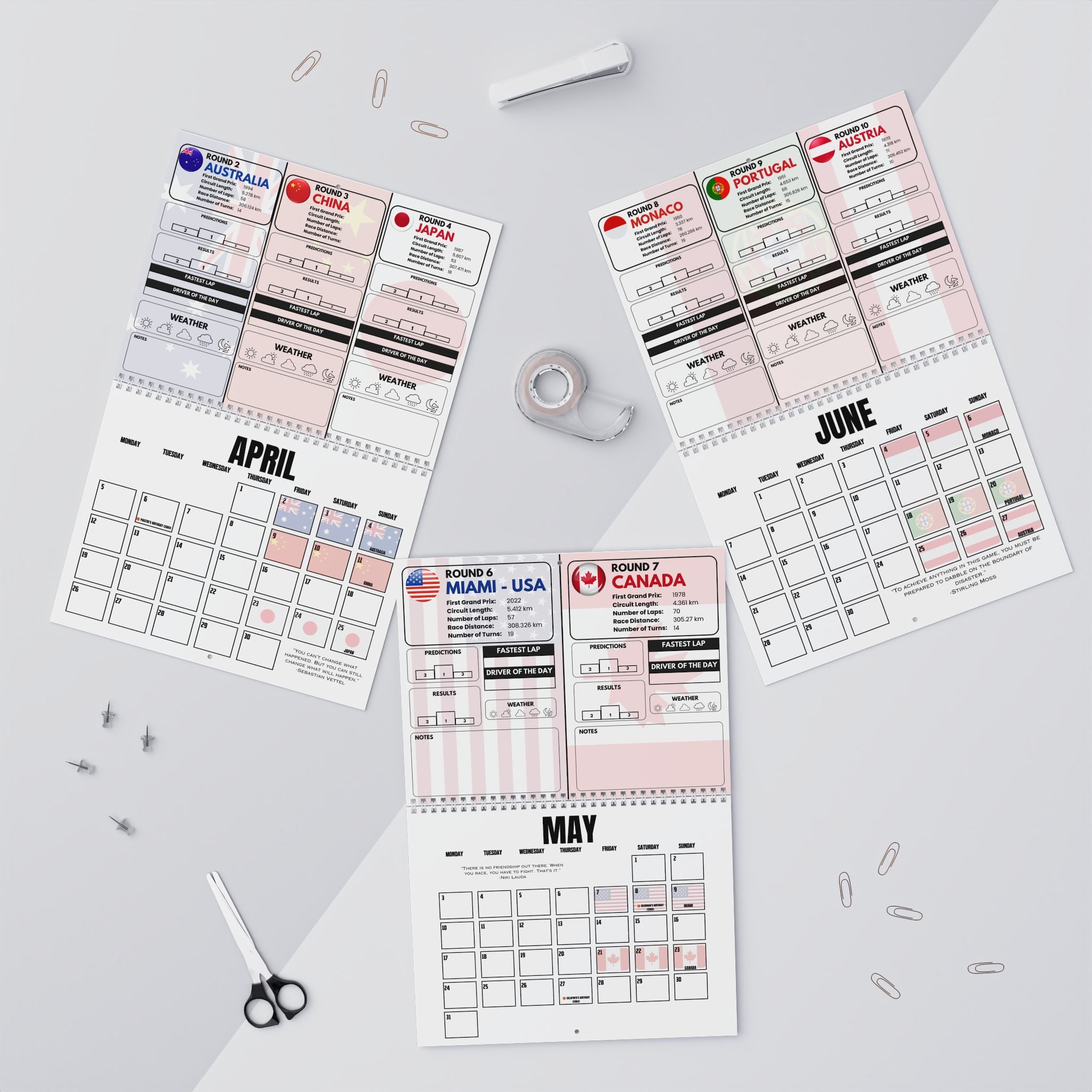 Wall Calendars (Blank)