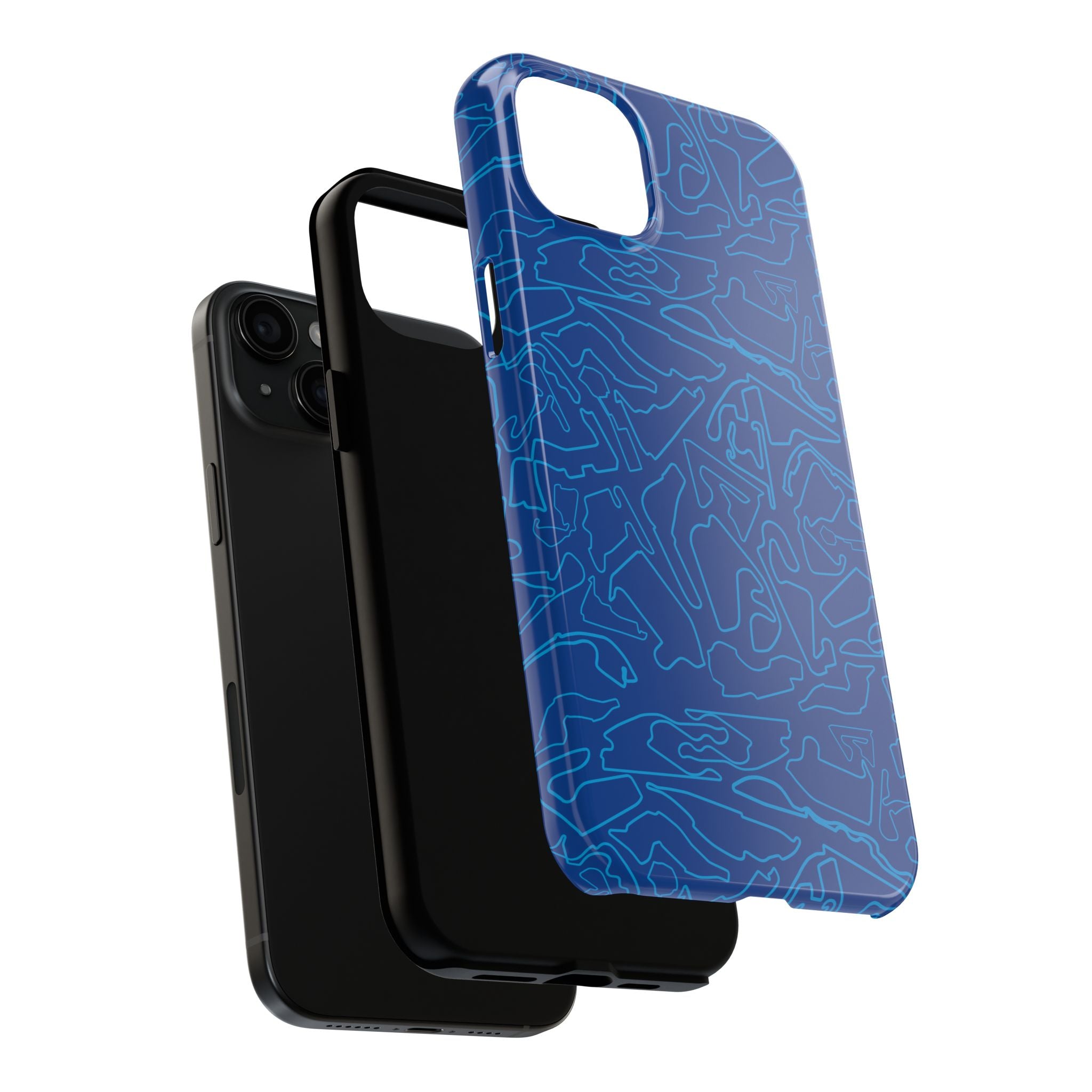 Tracks & Texts | Blue/Navy | Phone Case for Tough Protection