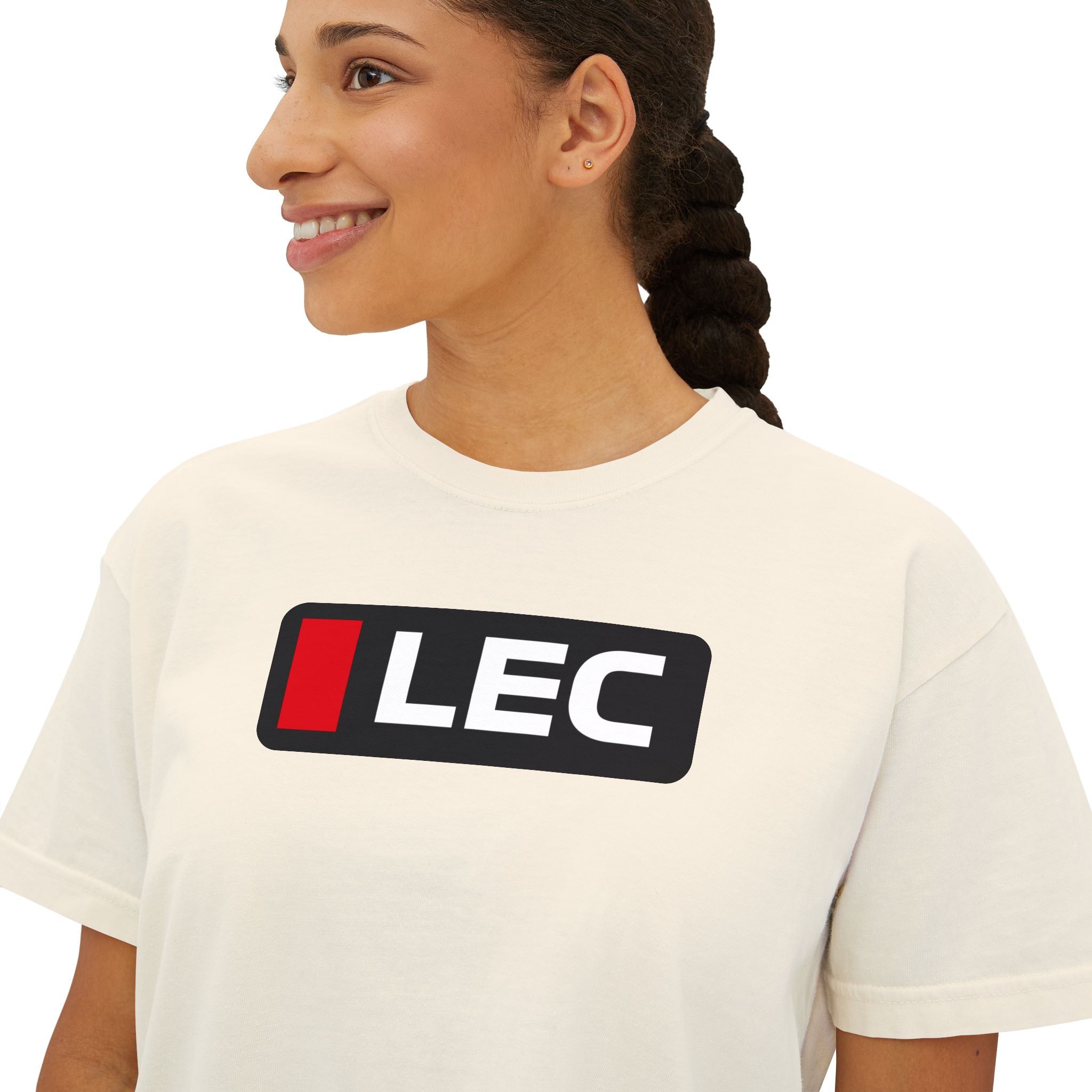 Leclerc Abbreviation Women's Boxy Tee | Formula Fanatics