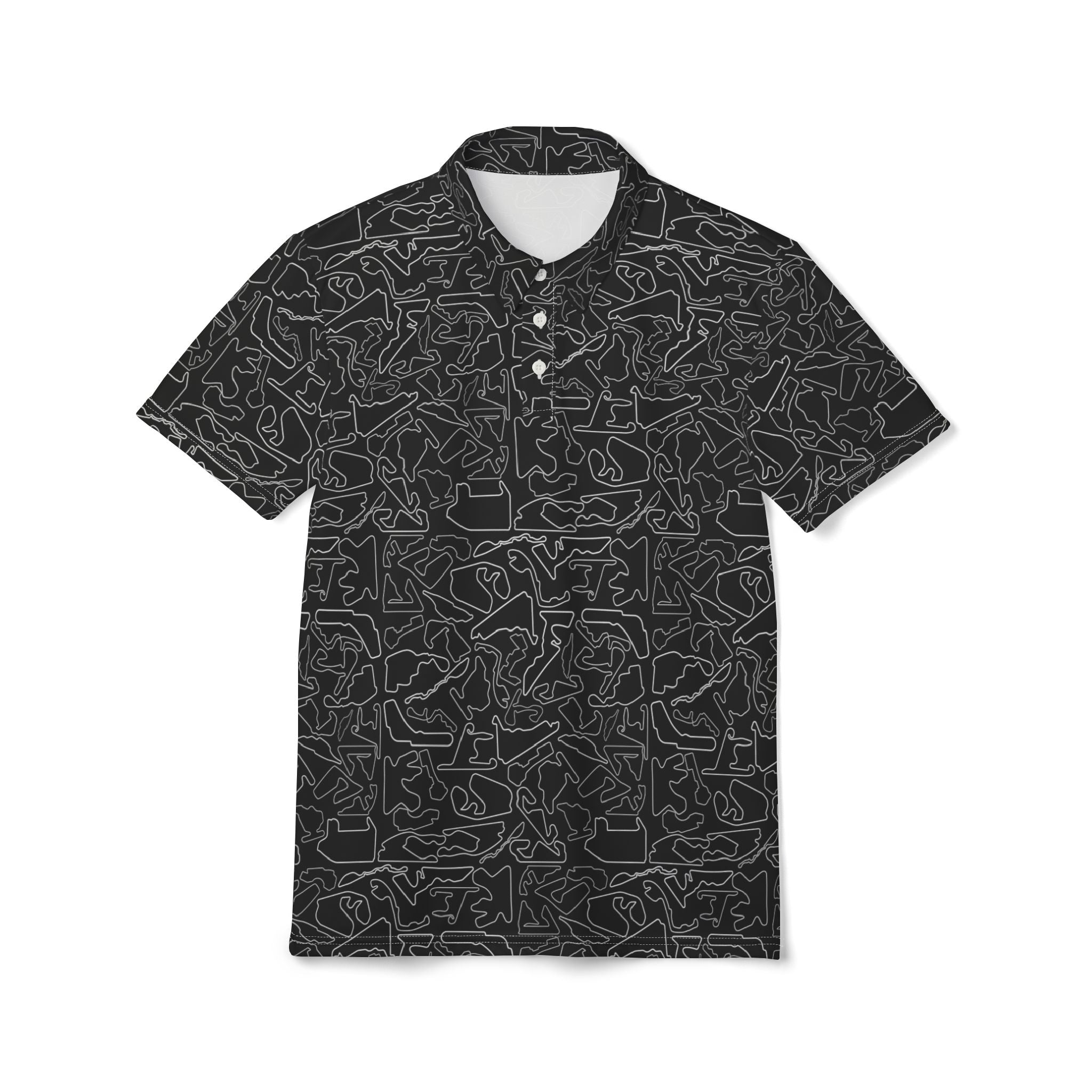 Tracks & Tees Polo Shirt | Black & White