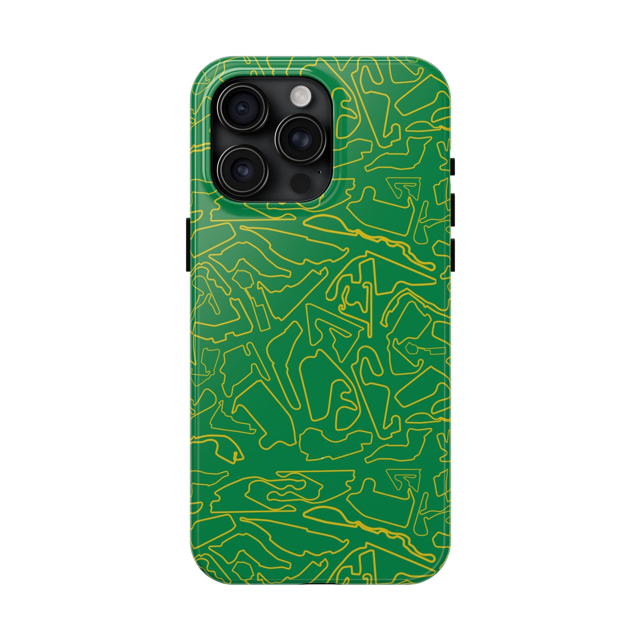 Tracks & Texts | Green/Yellow |  Phone Case for Tough Protection