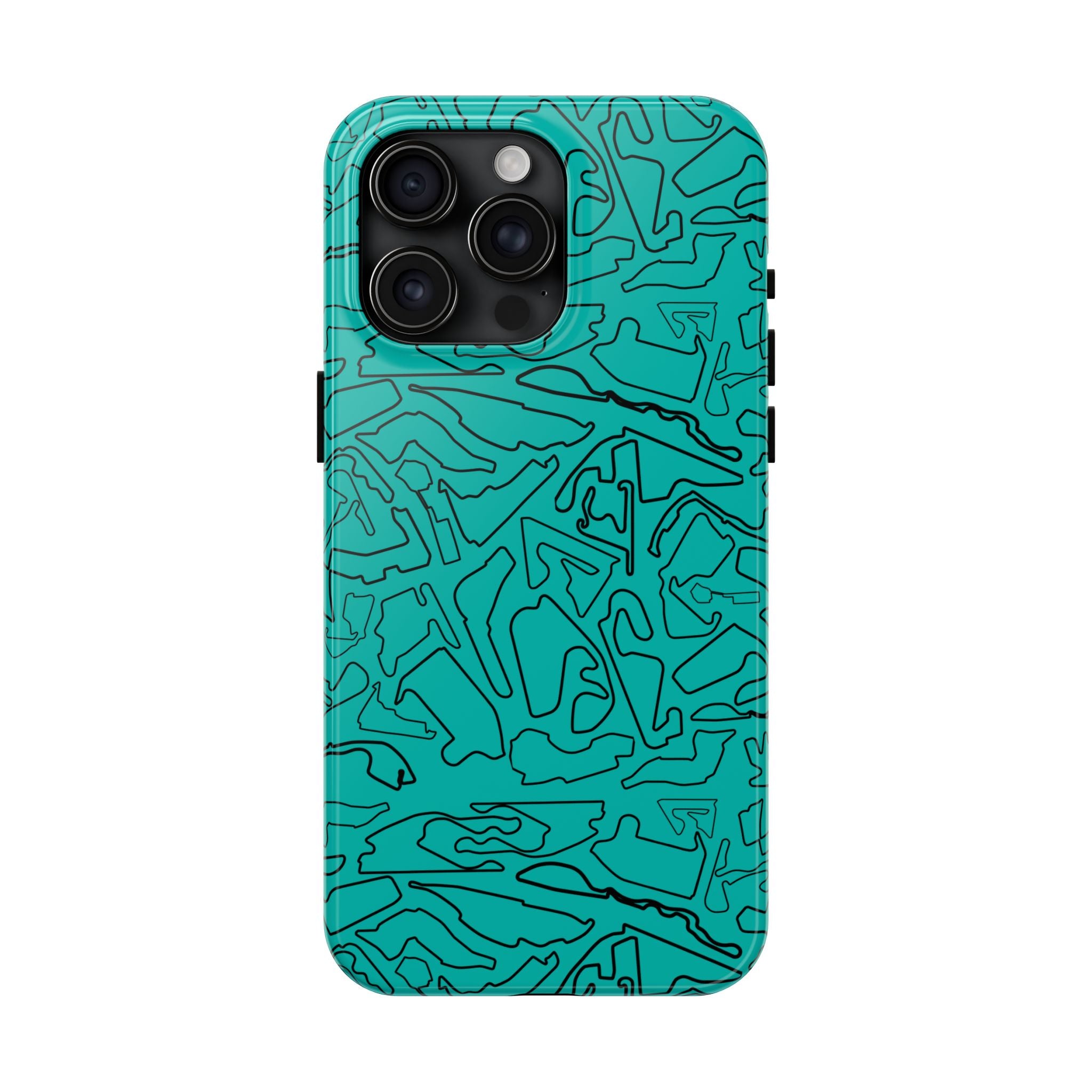 Tracks & Texts | Teal & Black | Phone Case for Tough Protection