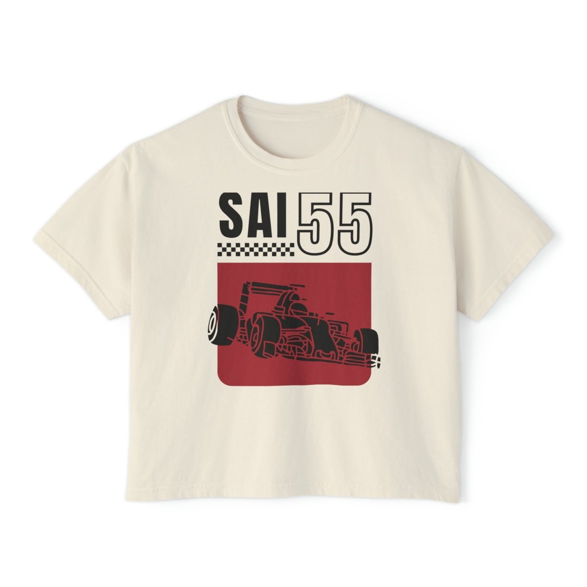 SAI55 - Vintage Design - Women's Boxy Tee - FormulaFanatics