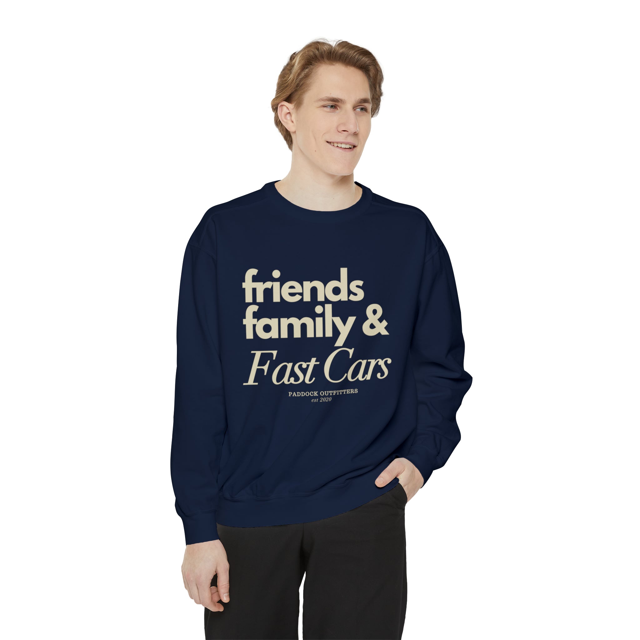 Friends, Family & Fast Cars Sweatshirt - FormulaFanatics