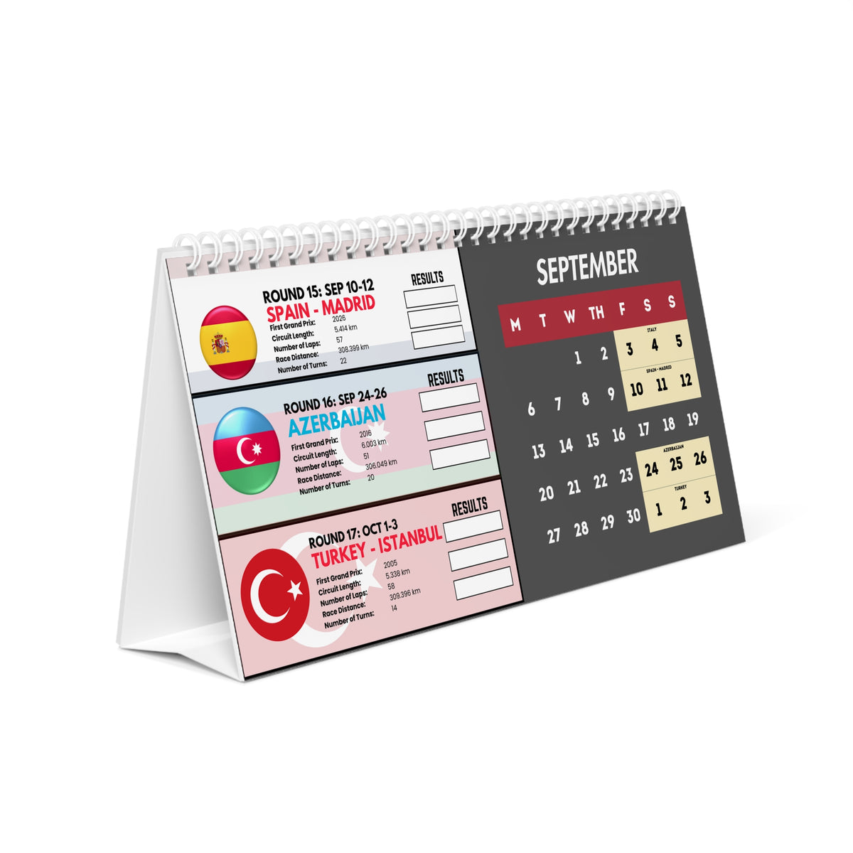 2027 Formula Fanatics Desktop Race Calendar - AUS