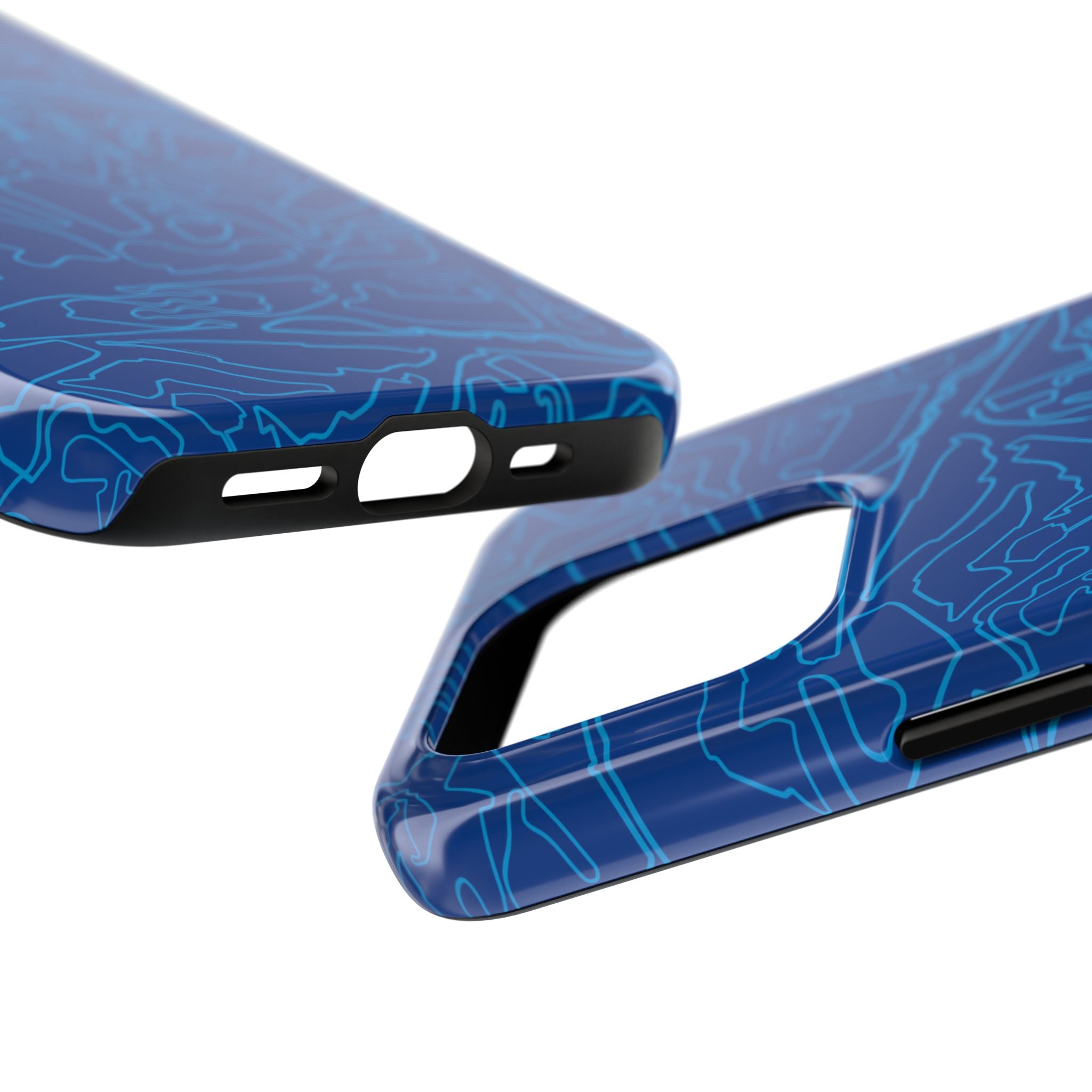 Tracks & Texts | Blue/Navy | Phone Case for Tough Protection