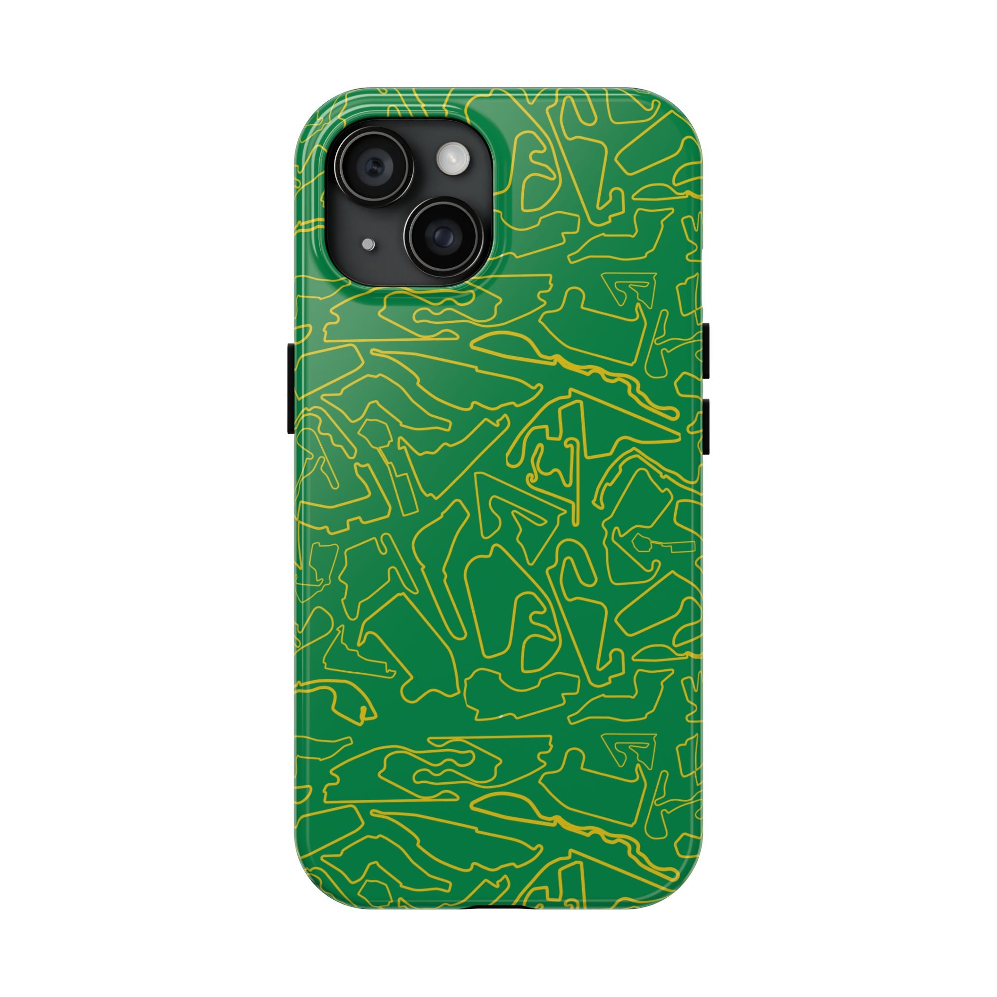 Tracks & Texts | Green/Yellow |  Phone Case for Tough Protection