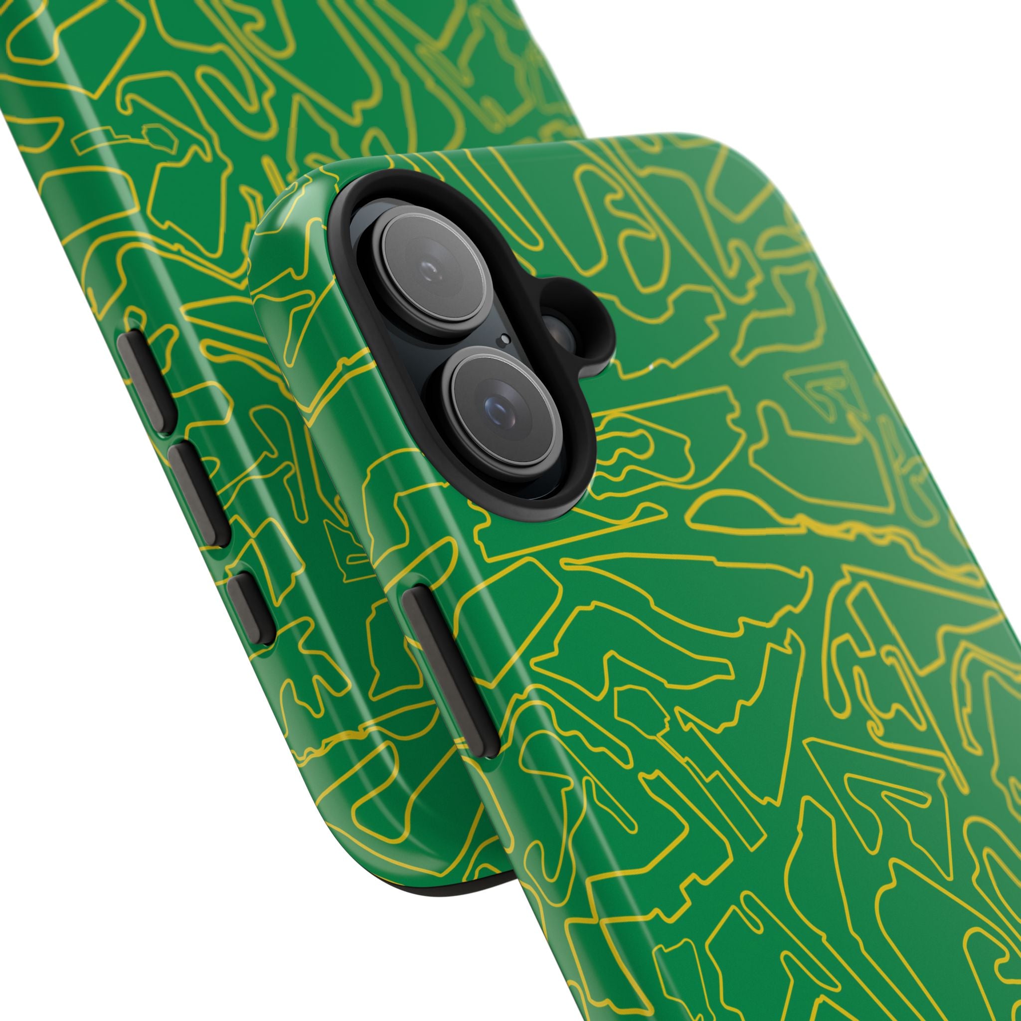 Tracks & Texts | Green/Yellow |  Phone Case for Tough Protection