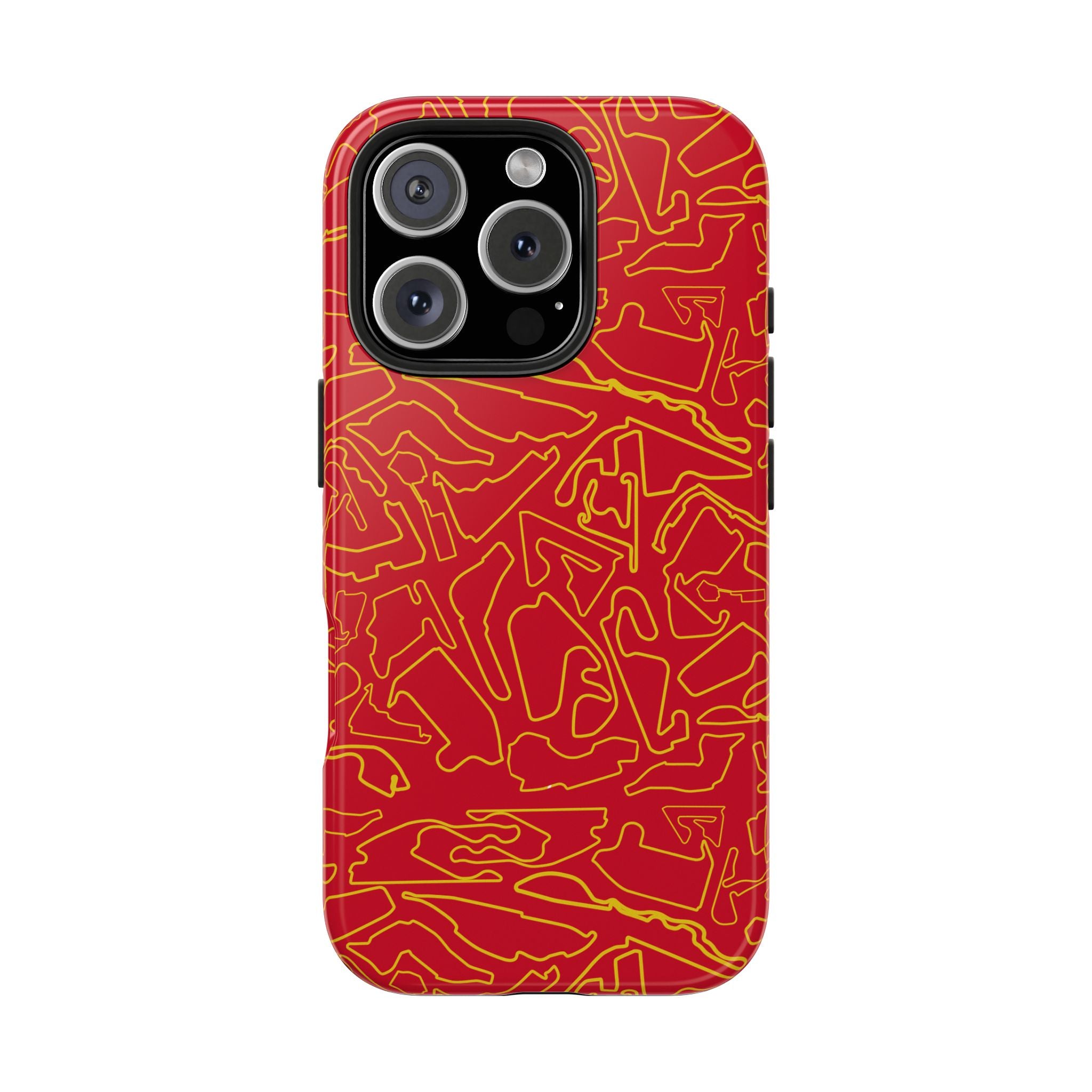Tracks & Texts | Red & Gold |  Phone Case for Tough Protection