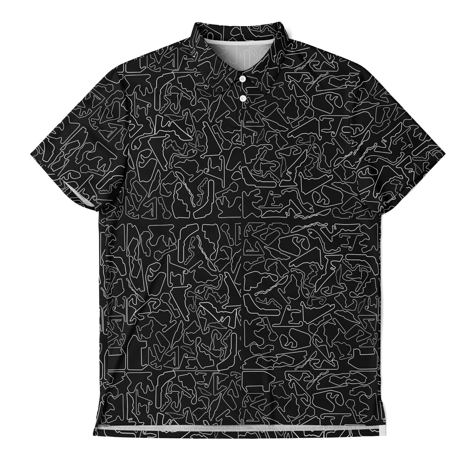 Circuits Classic Men's Polo T-Shirt - Black and Whtie