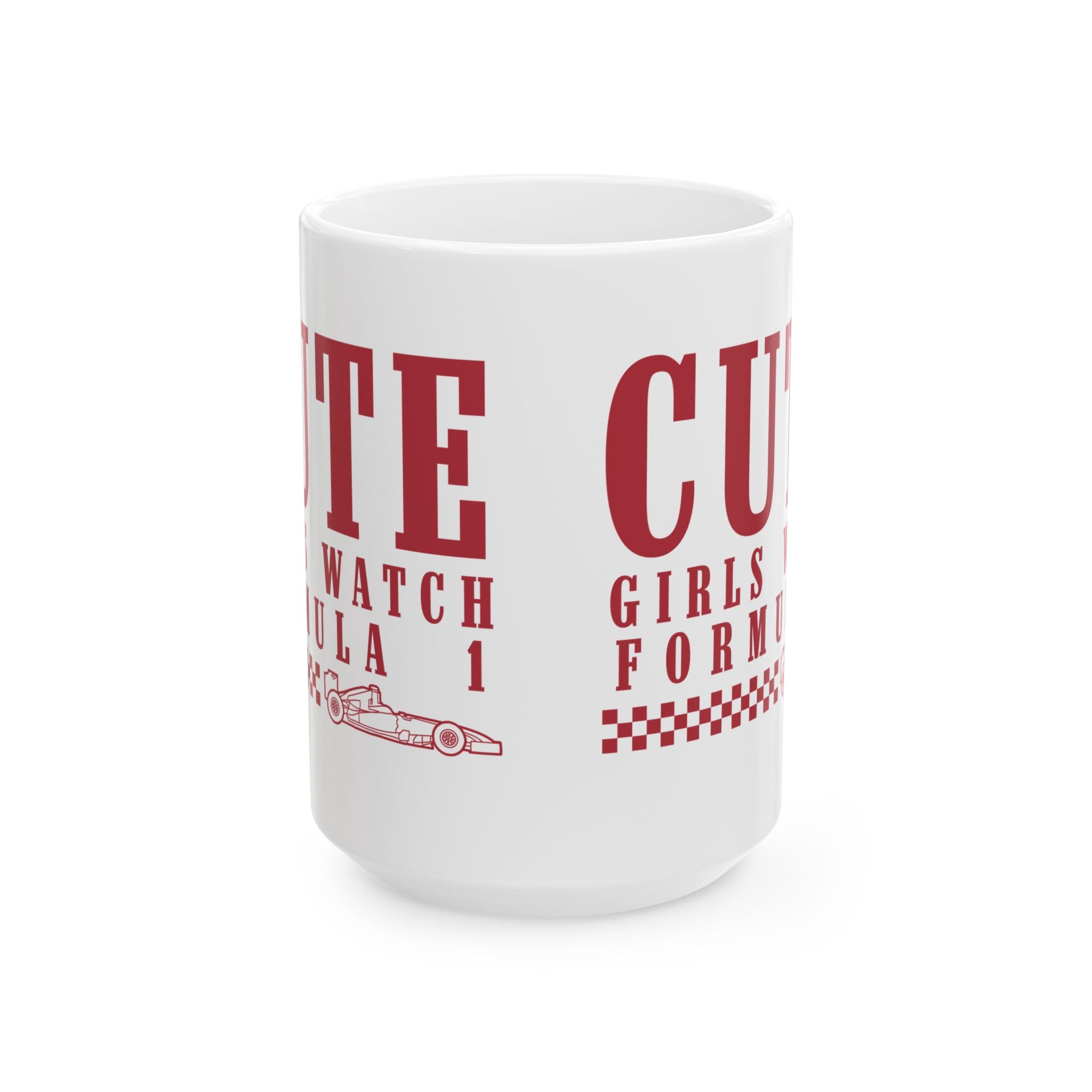 Cute Girls Watch F1 Ceramic Mug, (11oz, 15oz)