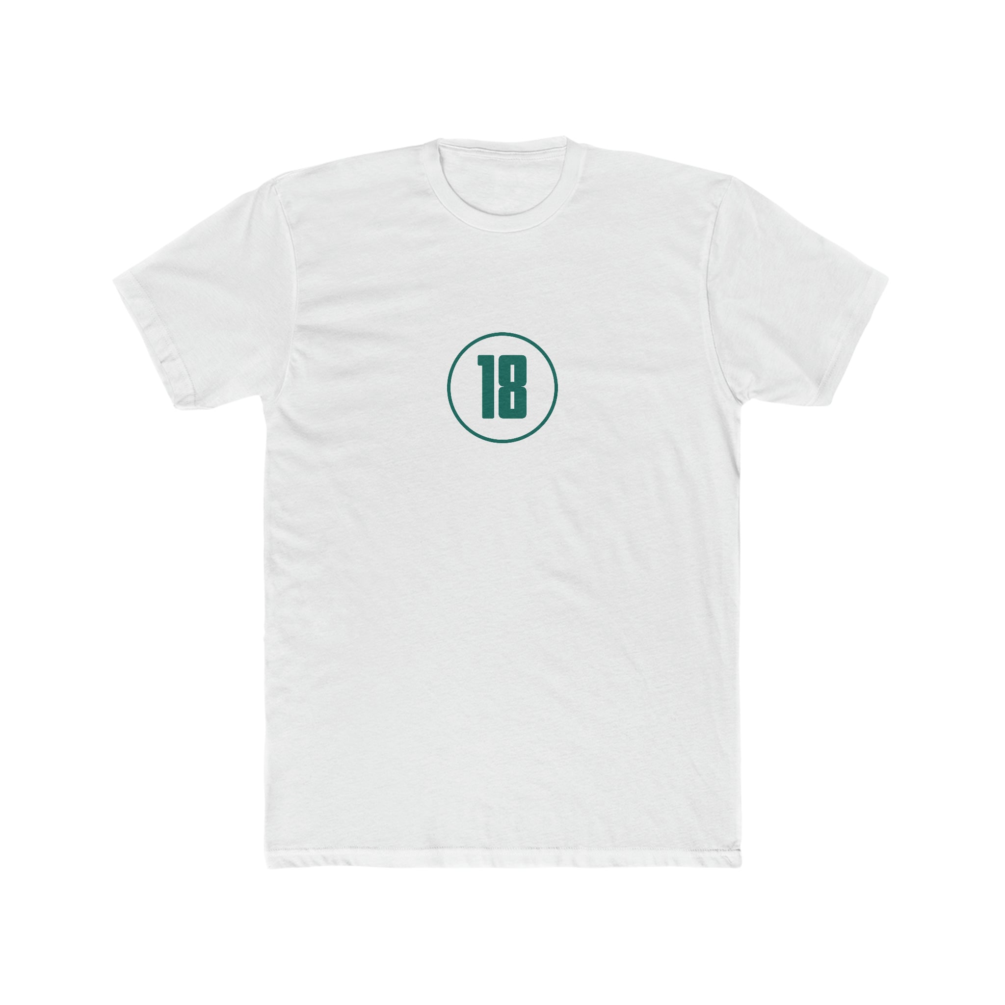 Checkered "18" Cotton Crew T-Shirt - FormulaFanatics