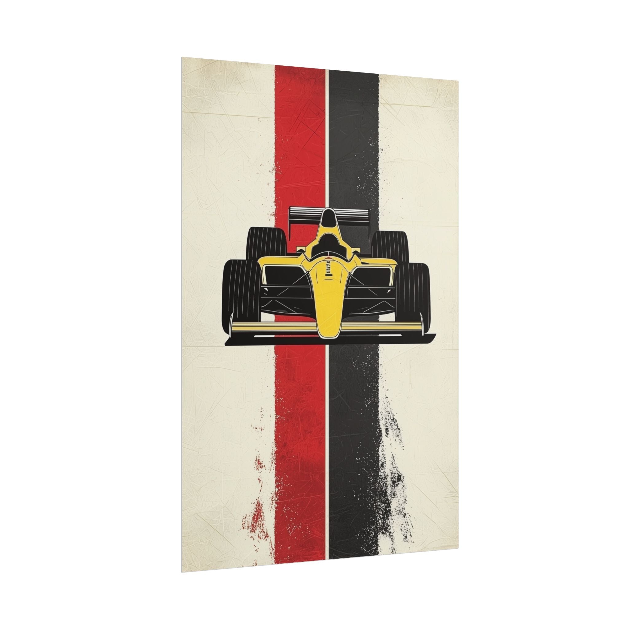 Vintage Yellow Racer Poster