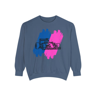 Paint Stroke Racing Sweatshirt - Blue/Pink - FormulaFanatics