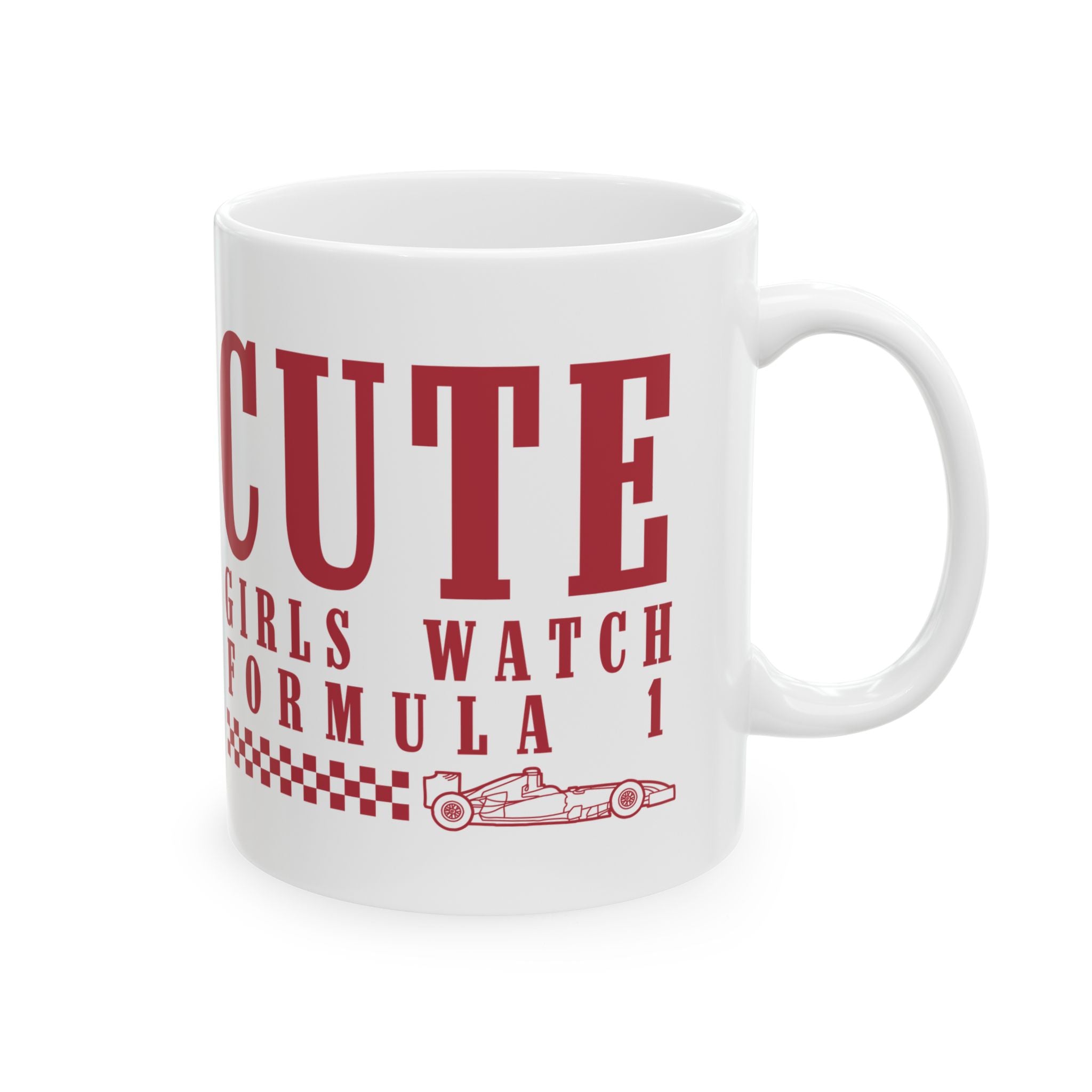 Cute Girls Watch F1 Ceramic Mug, (11oz, 15oz)