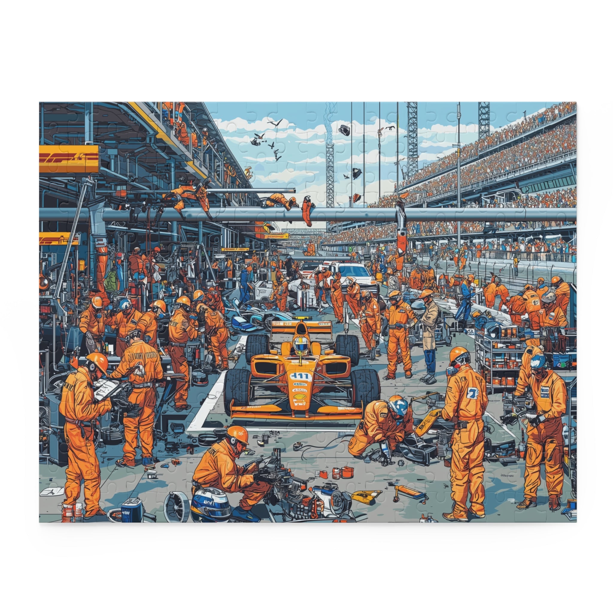 In the Pits Racing Puzzle (120, 252, 500-Piece)