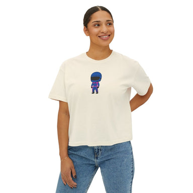 Mini Drivers Royal/Pink Women's Boxy Tee - FormulaFanatics
