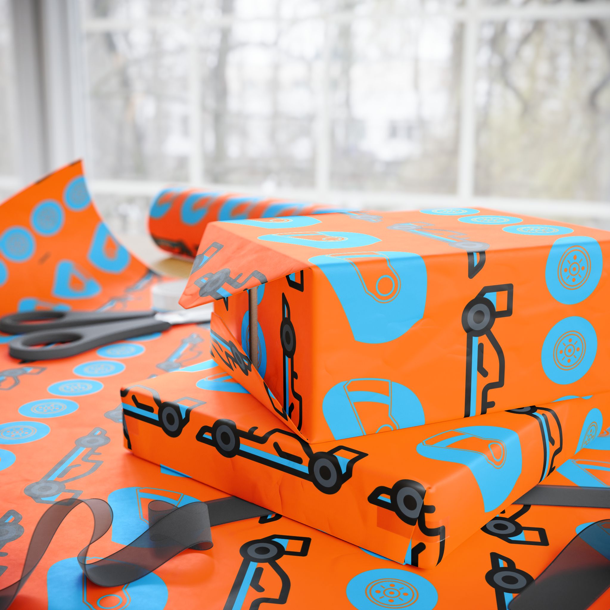 McLaren Livery Inspired Wrapping Paper