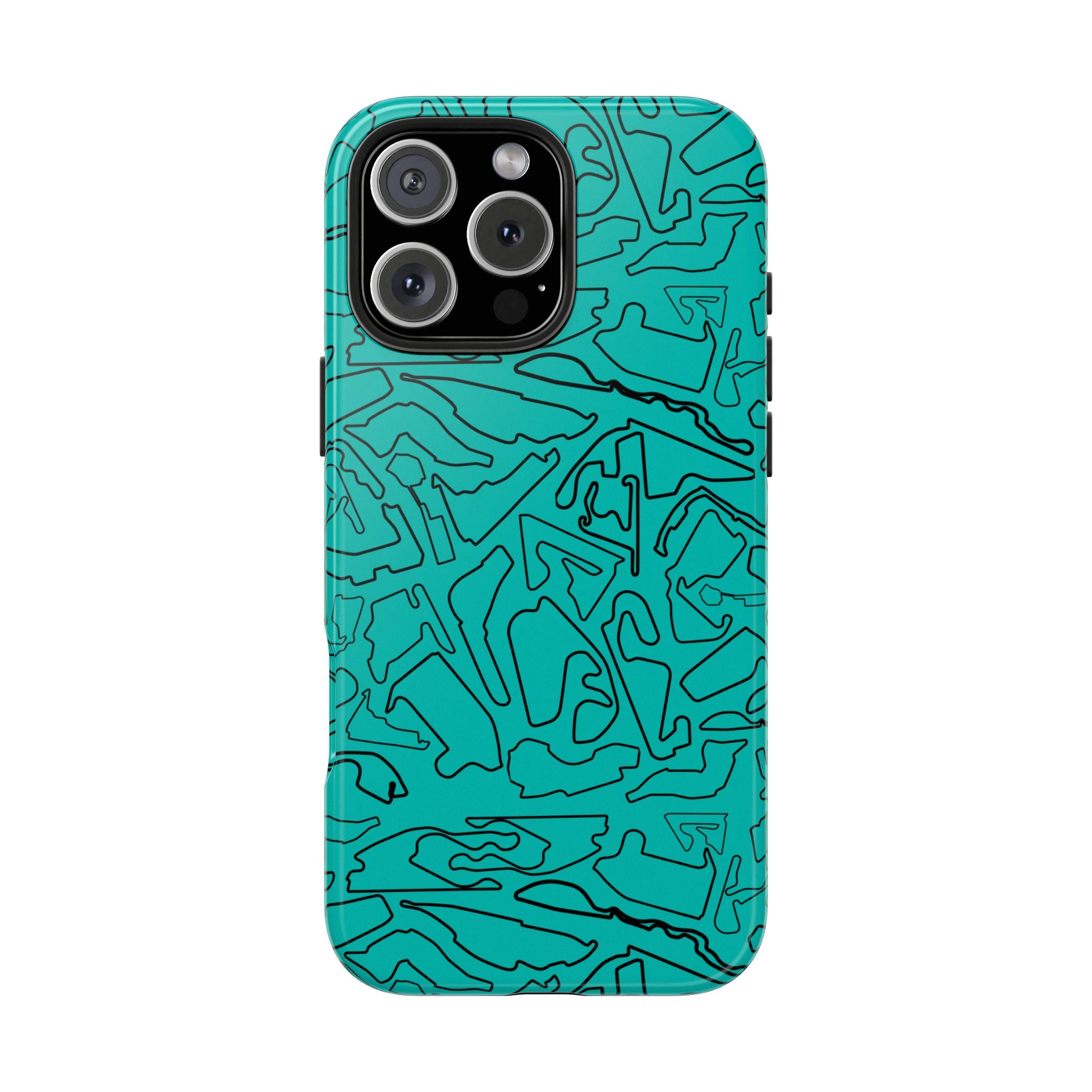 Tracks & Texts | Teal & Black | Phone Case for Tough Protection