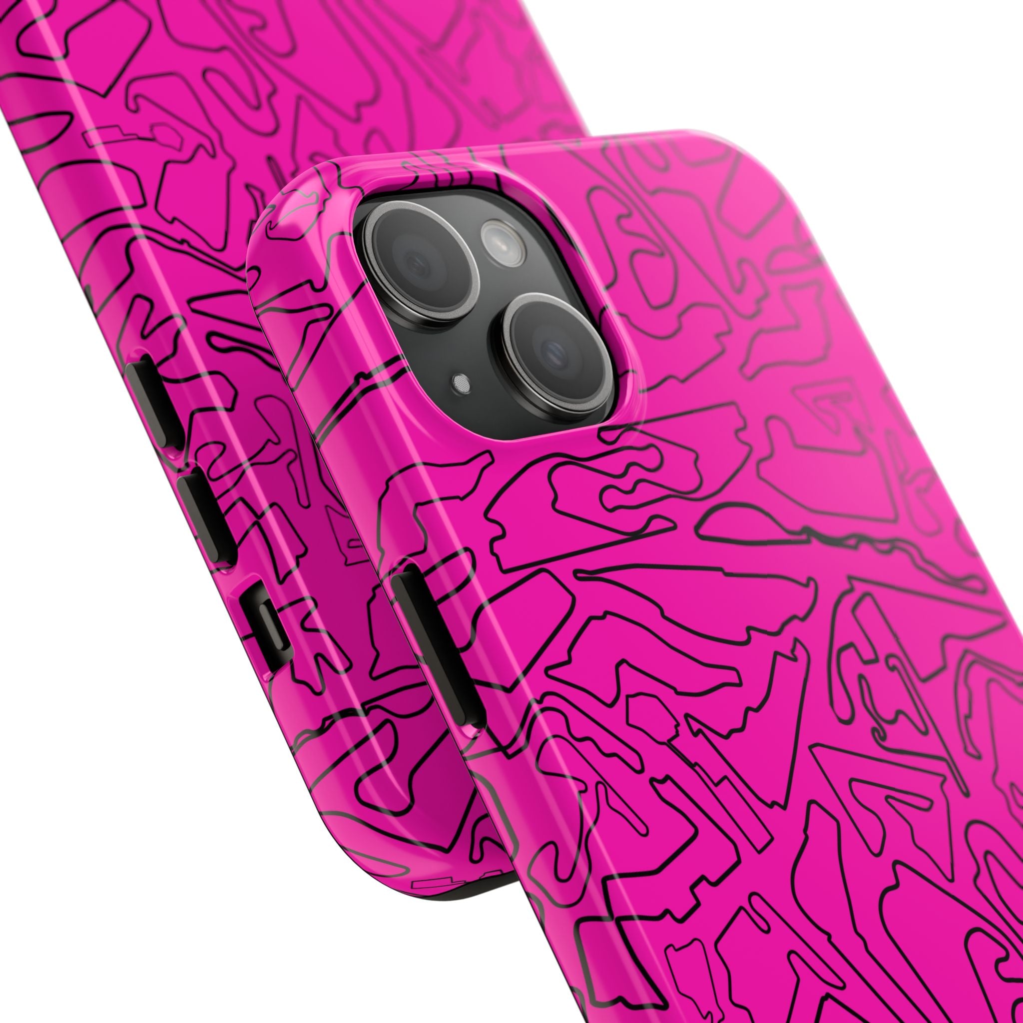 Tracks & Texts | Pink/Black |  Phone Case for Tough Protection