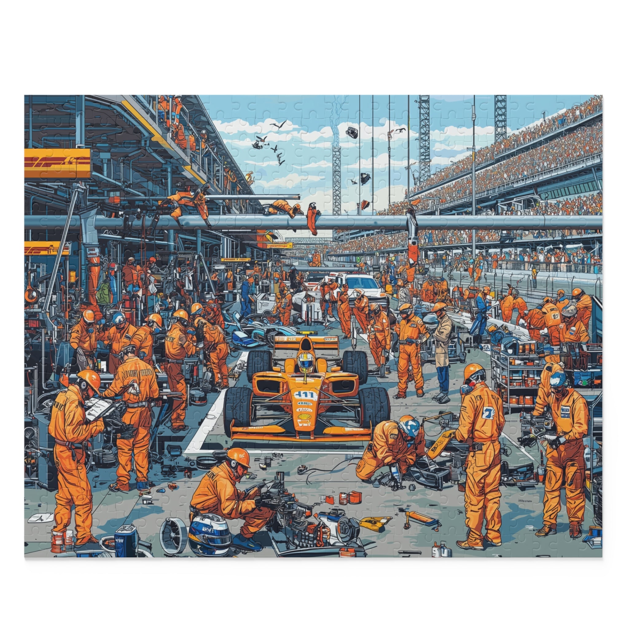 In the Pits Racing Puzzle (120, 252, 500-Piece)