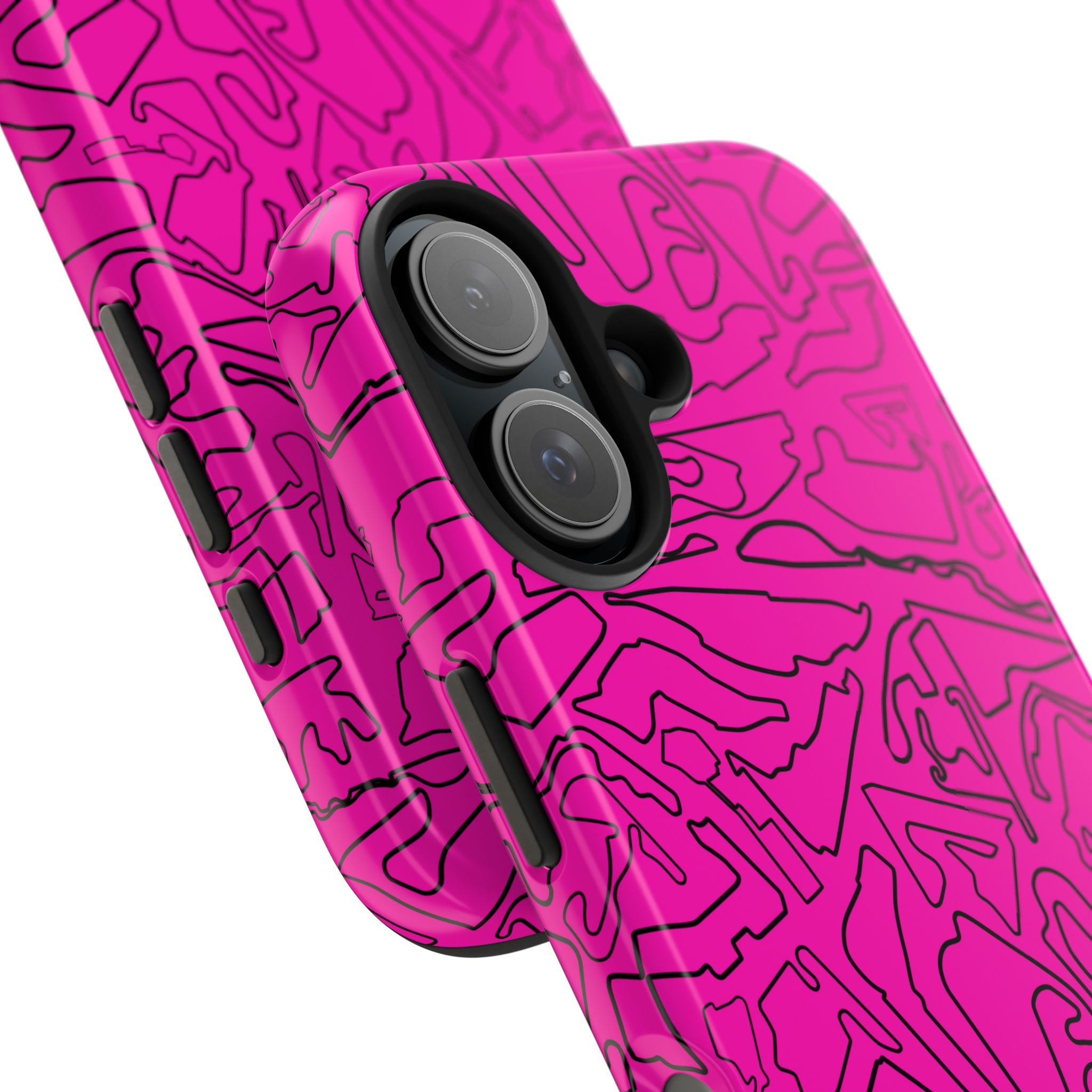 Tracks & Texts | Pink/Black |  Phone Case for Tough Protection