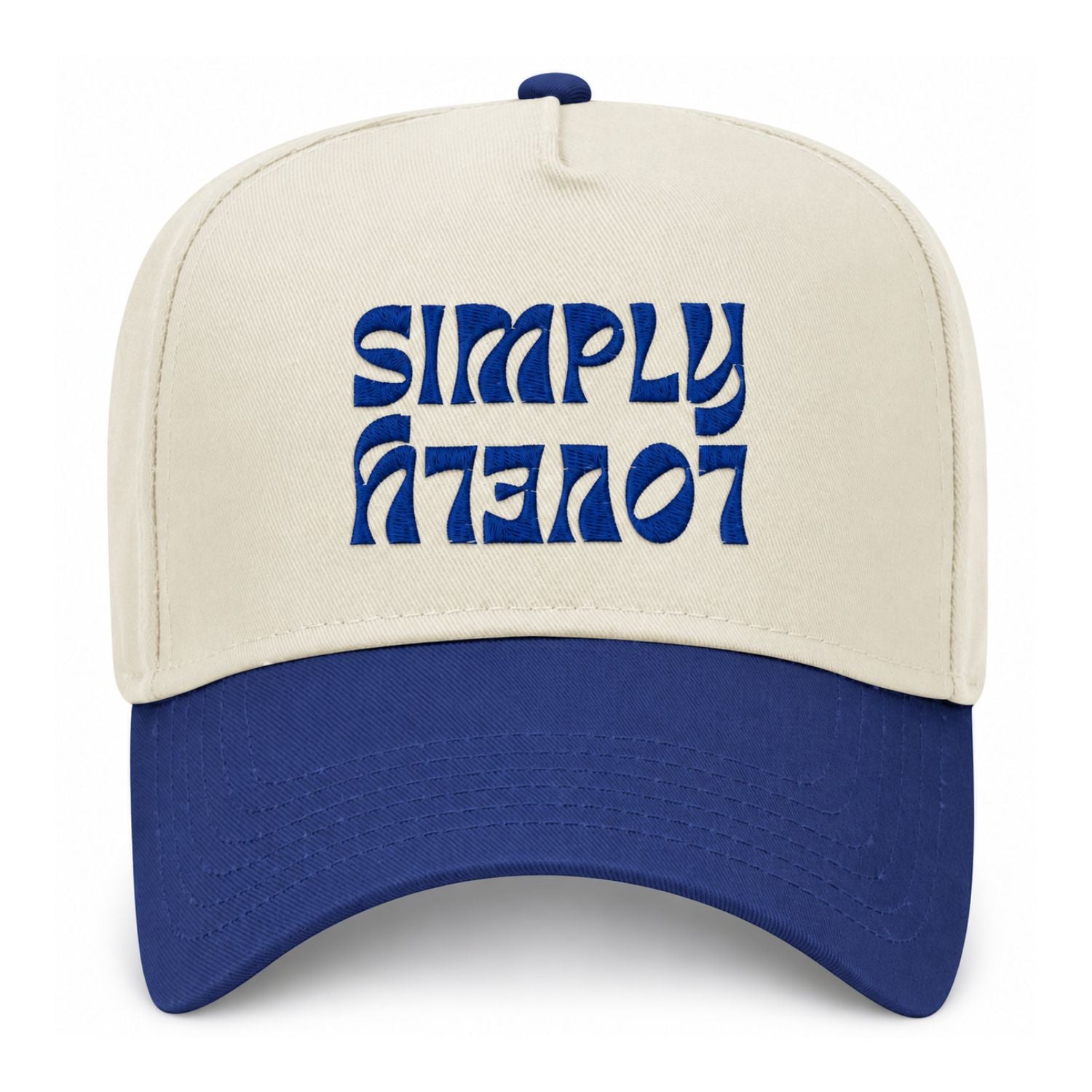 Simply Lovely Flipped Embroidered Snapback Hat - Royal