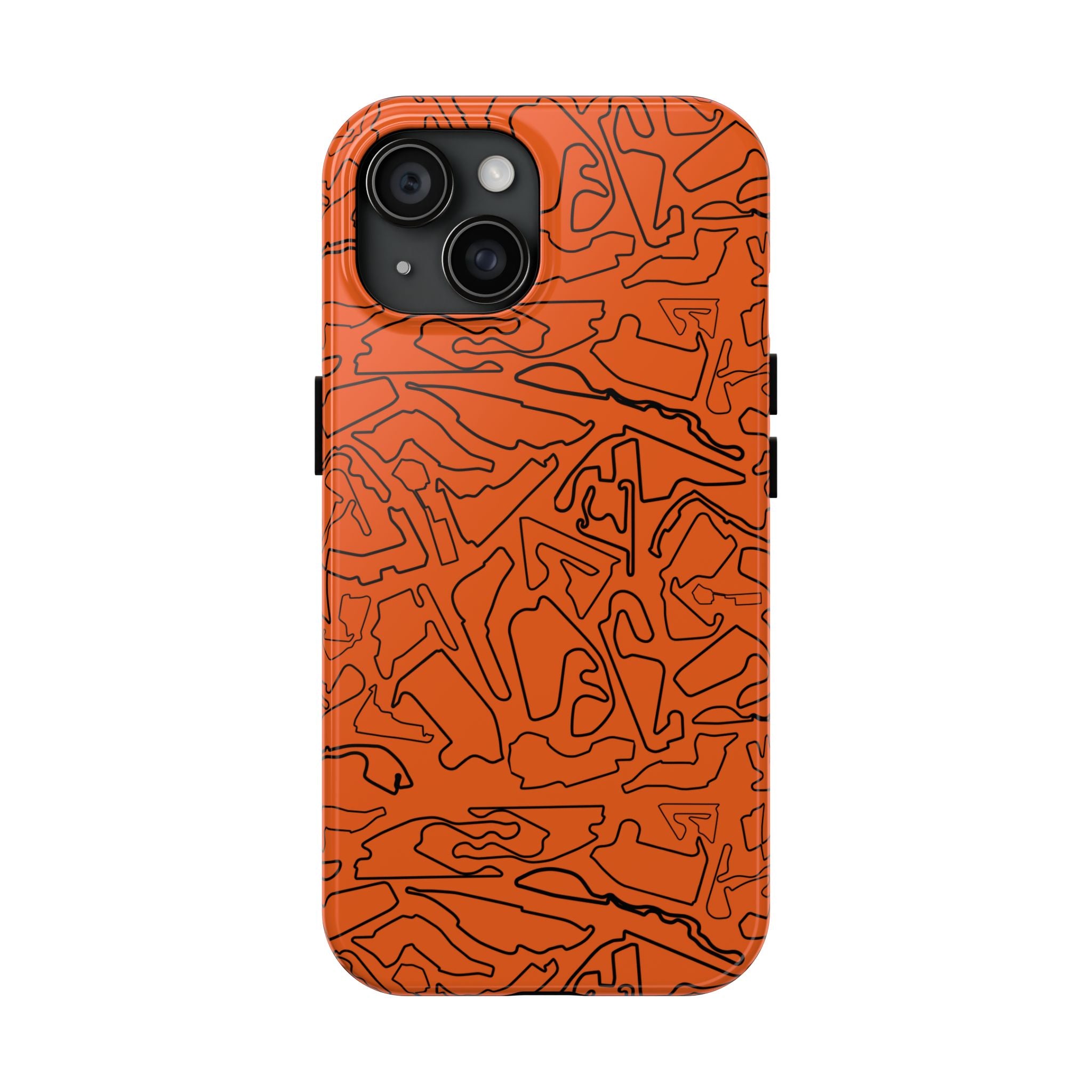 Tracks & Texts | Orange & Black | Phone Case for Tough Protection