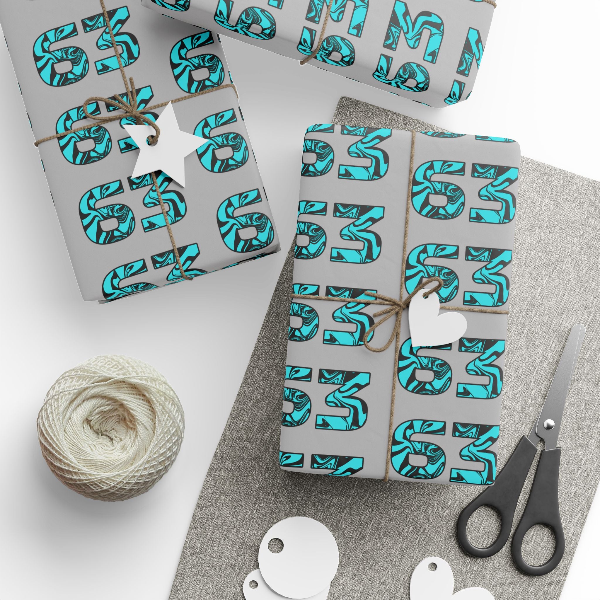 Livery Inspired "63" Wrapping Paper