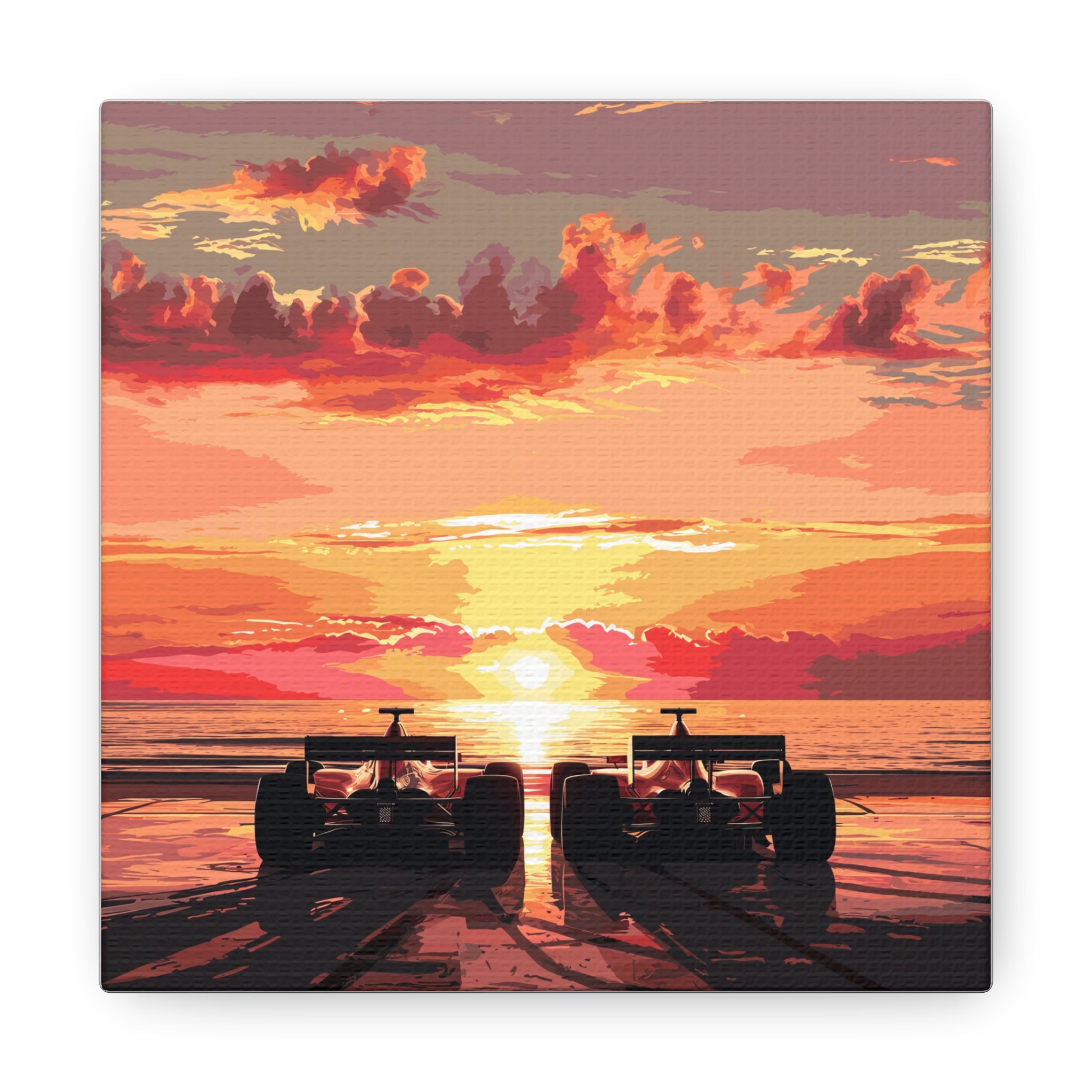 Sunset Finish Line Canvas - FormulaFanatics