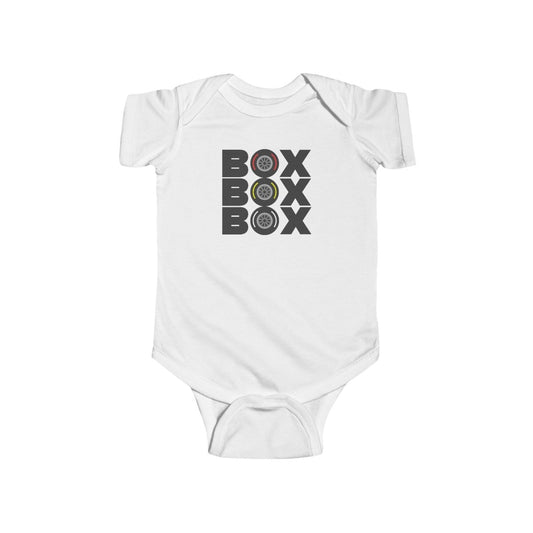 BOX BOX BOX | Infant Bodysuit Onesie | Formula Fanatics