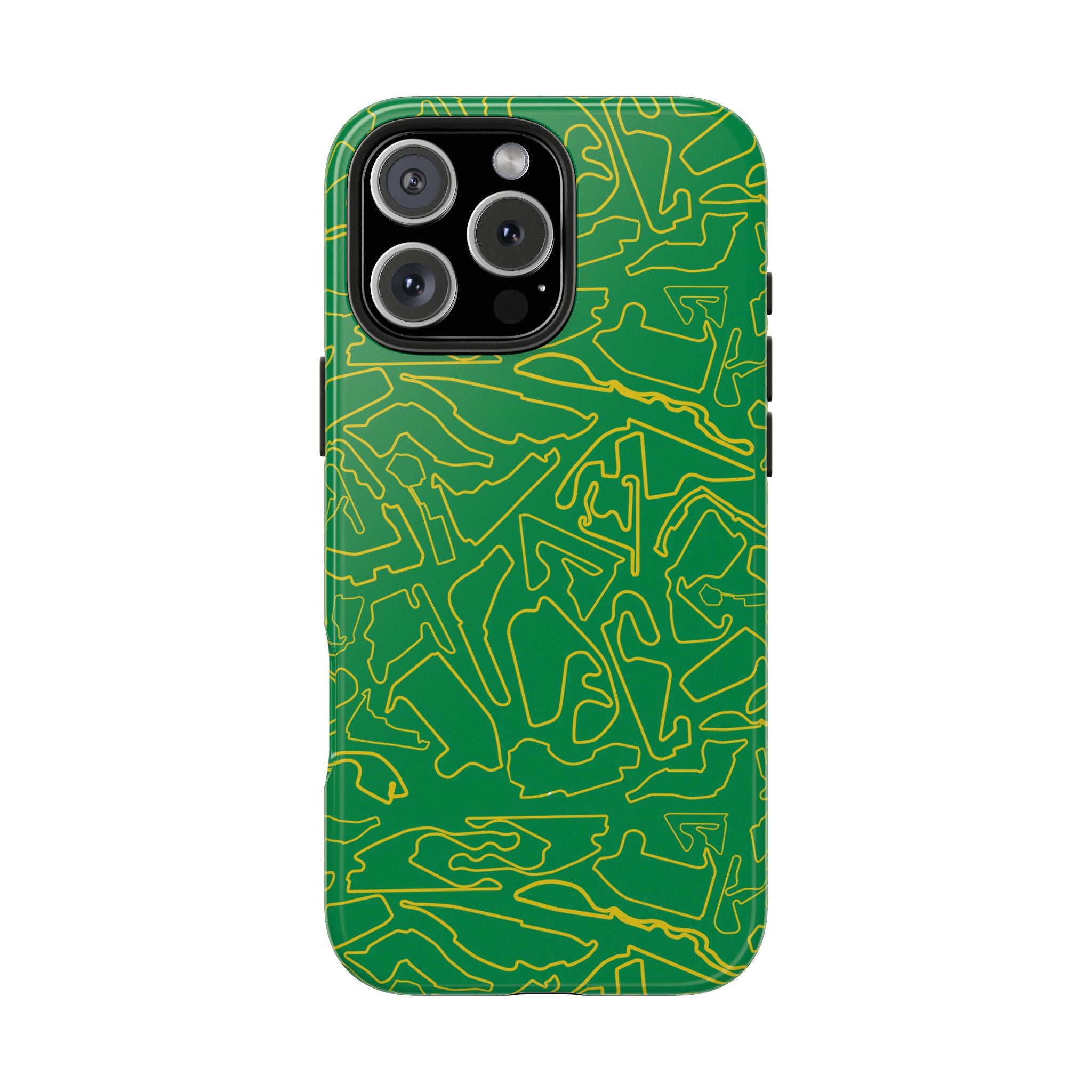 Tracks & Texts | Green/Yellow |  Phone Case for Tough Protection