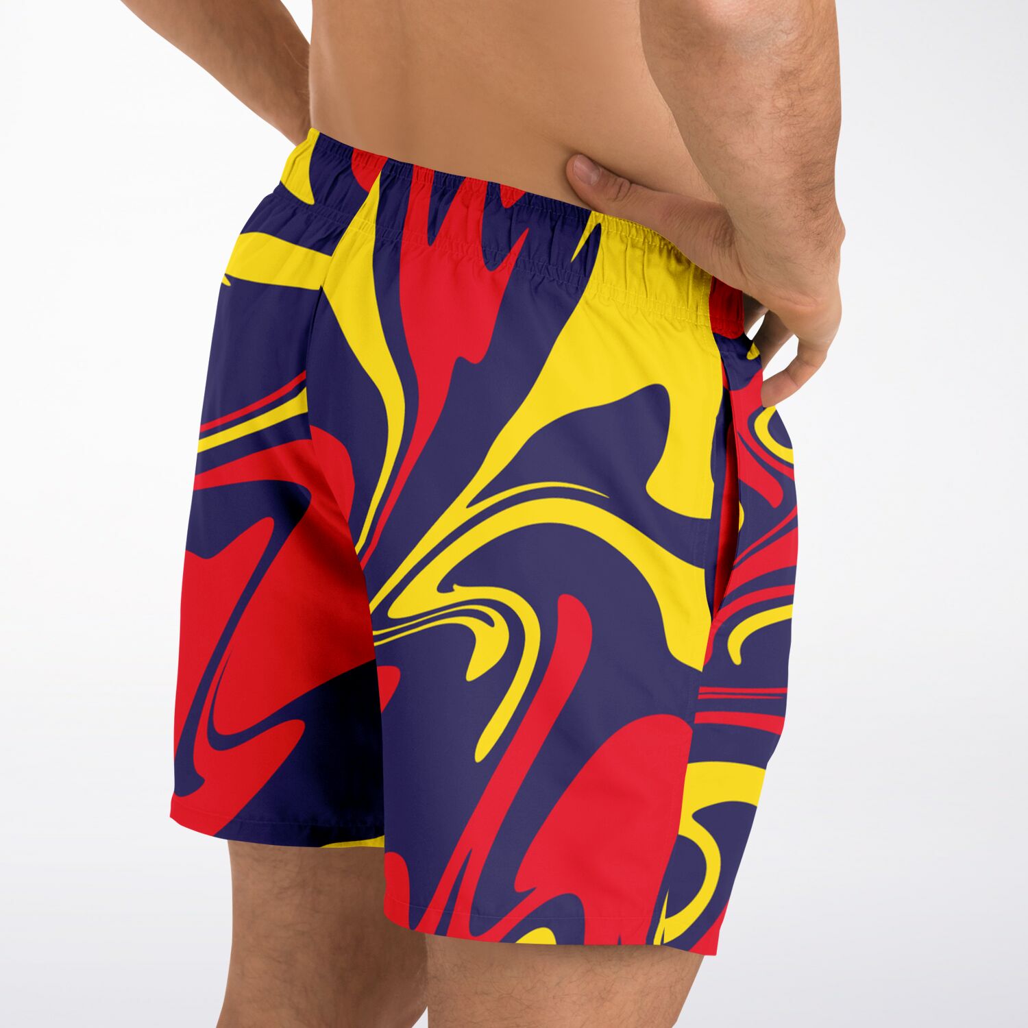 RB Livery Inspired Swim Trunks Men - FormulaFanatics