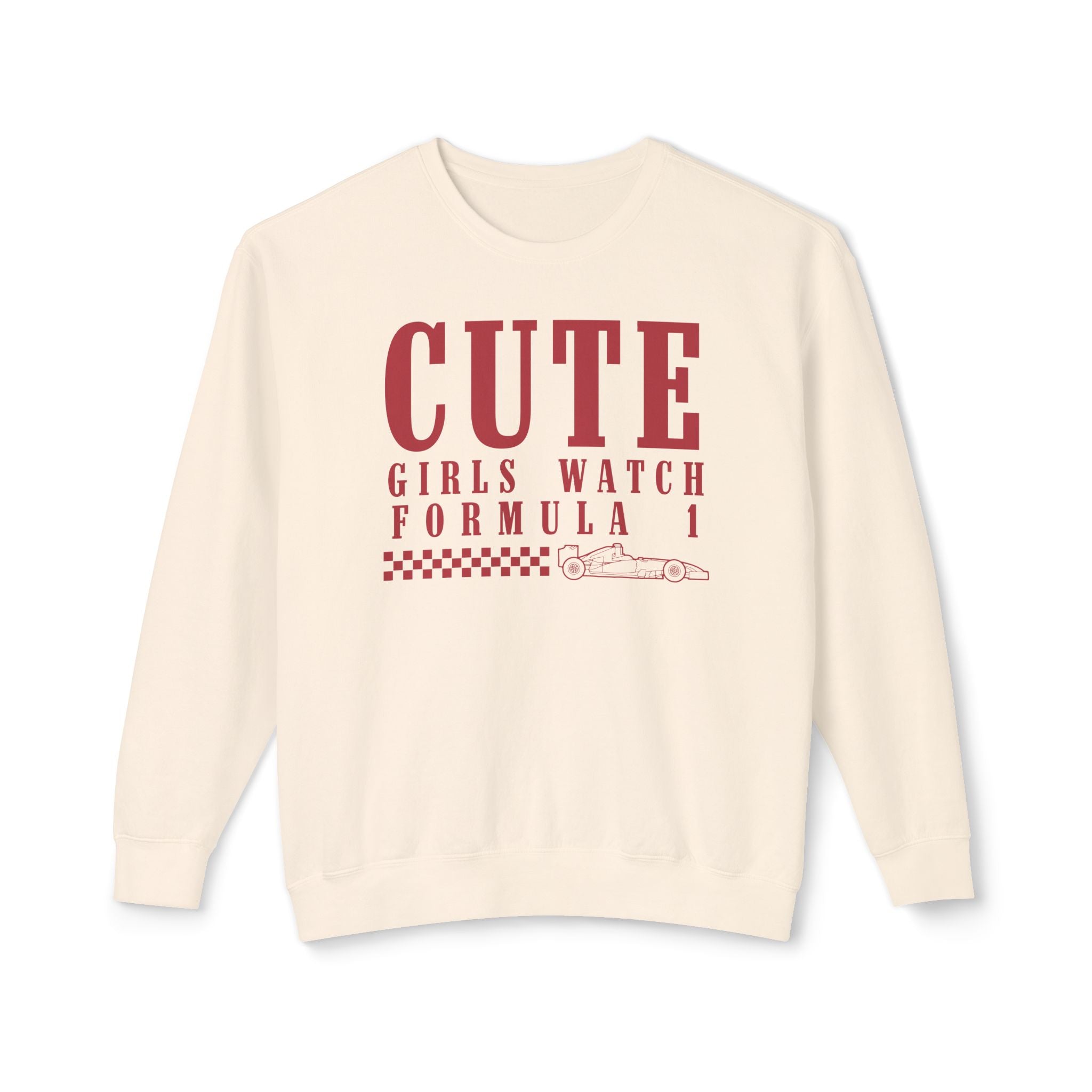 Cute Girls Watch F1 Lightweight Crewneck Sweatshirt