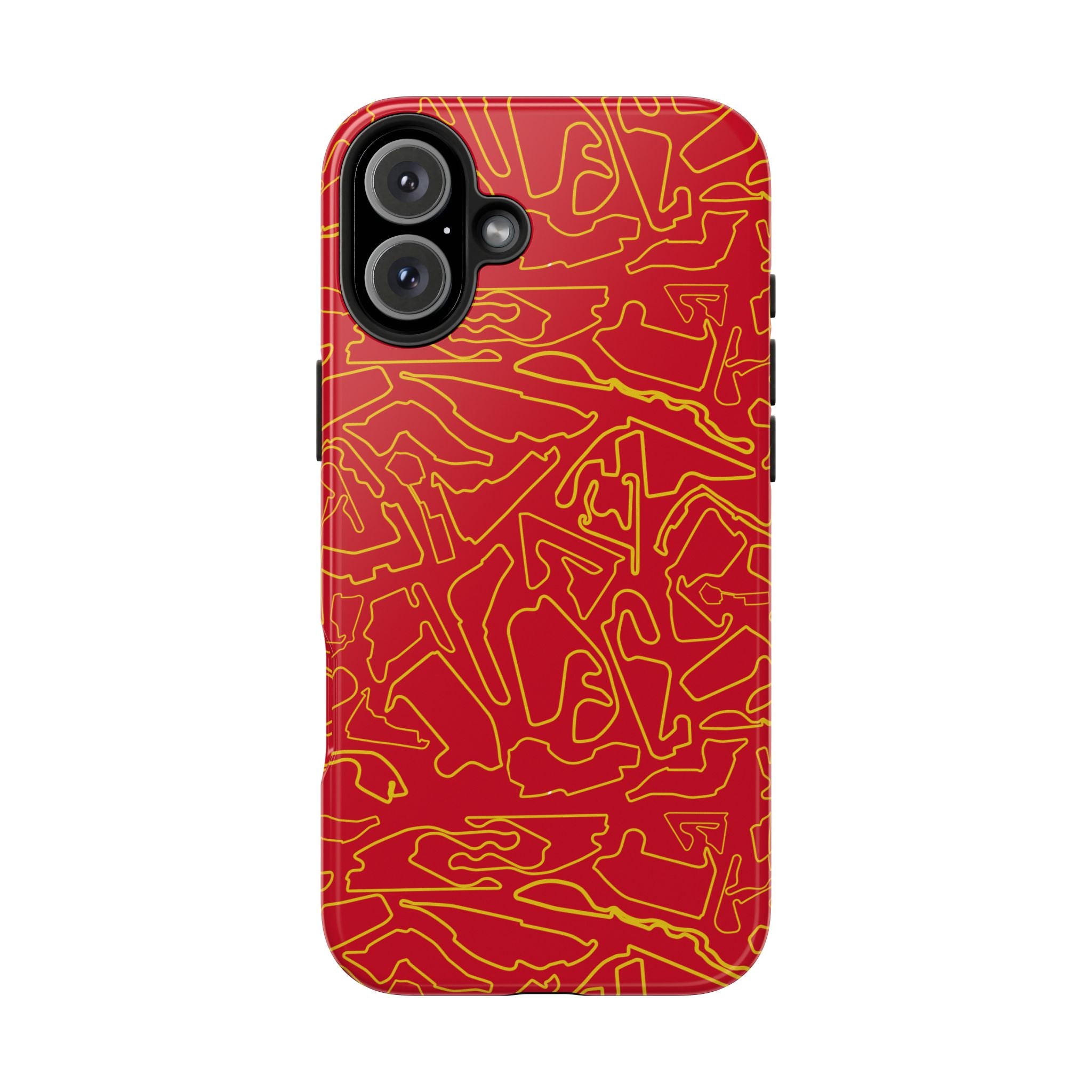 Tracks & Texts | Red & Gold |  Phone Case for Tough Protection