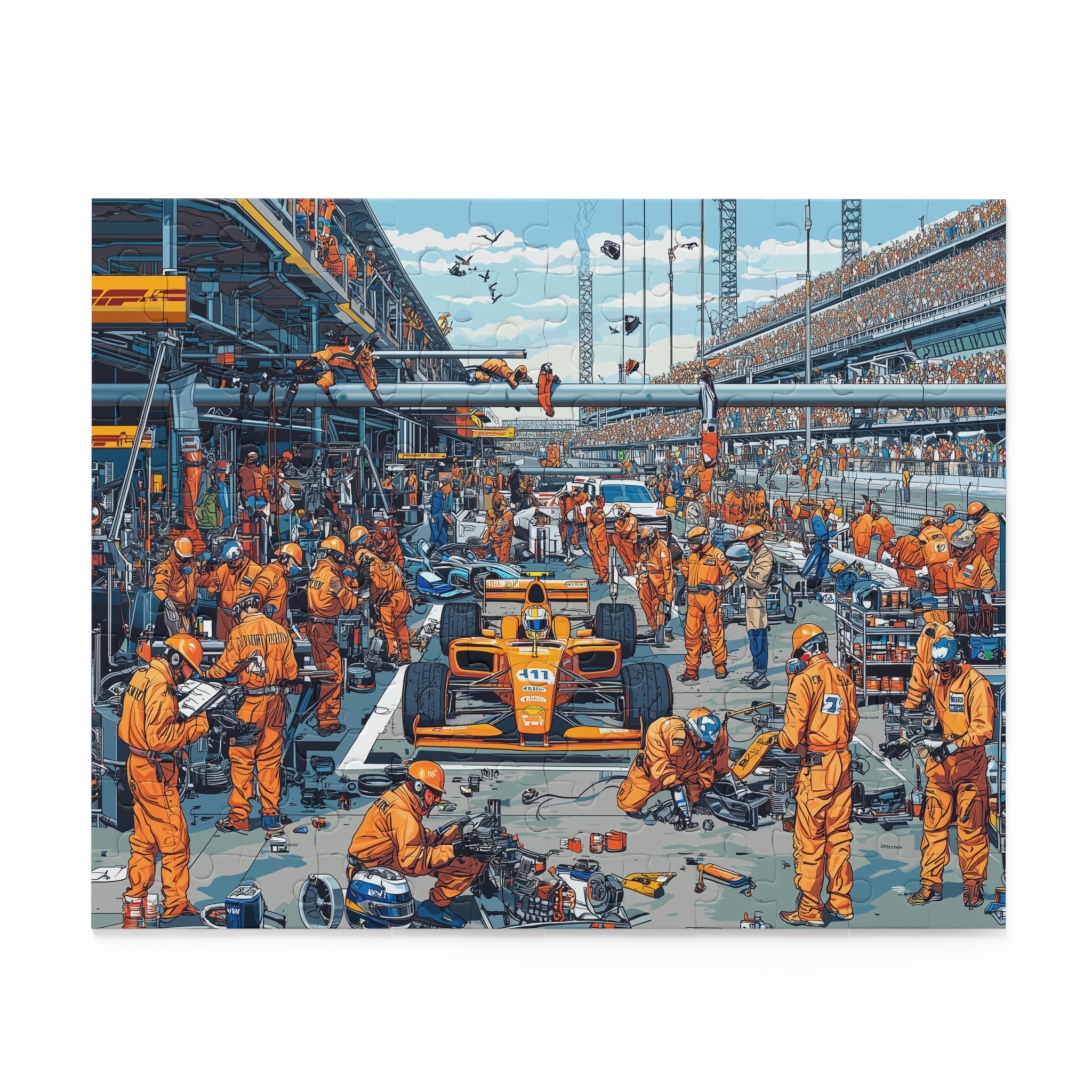 In the Pits Racing Puzzle (120, 252, 500-Piece)