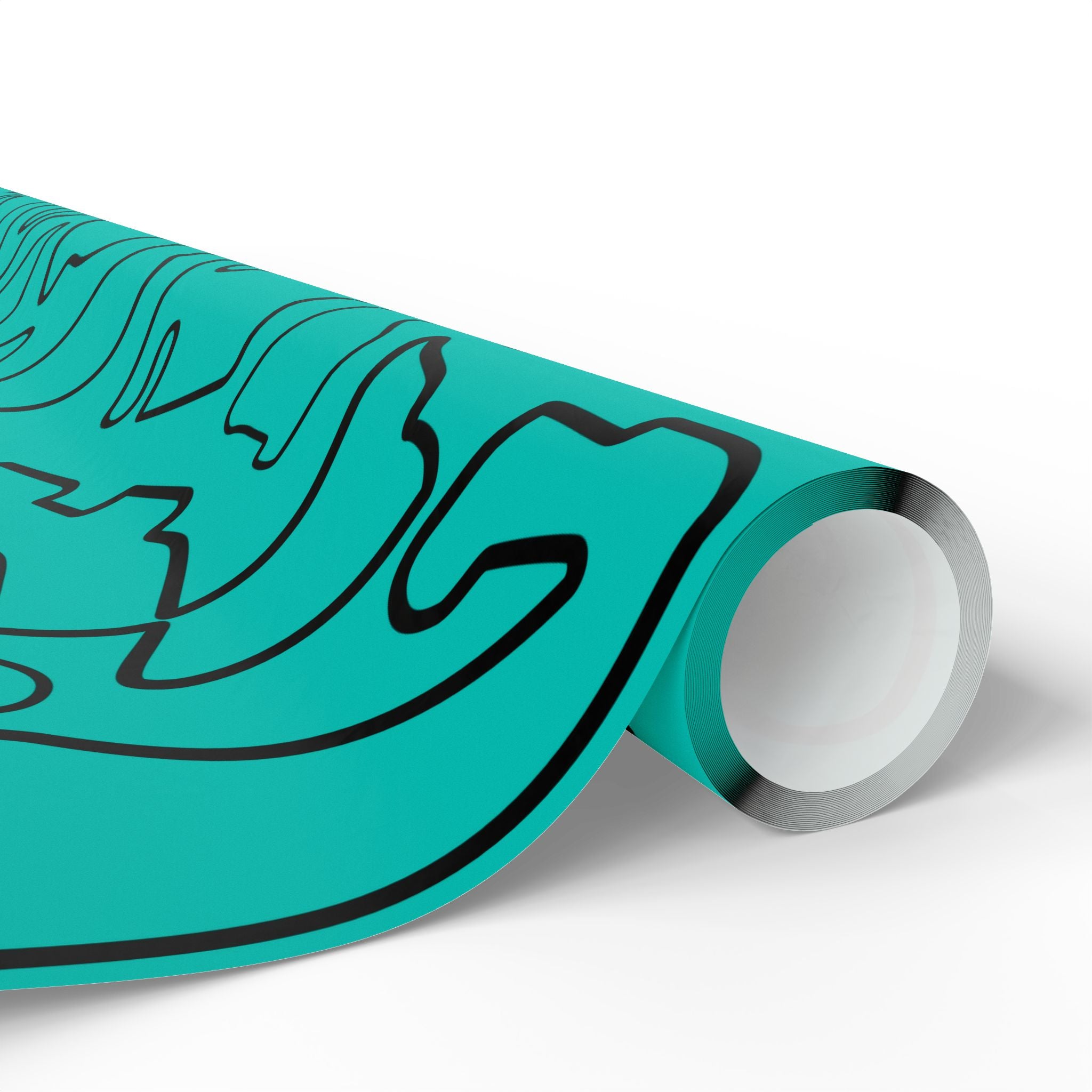 Track Wraps - Teal/Black - Wrapping Paper